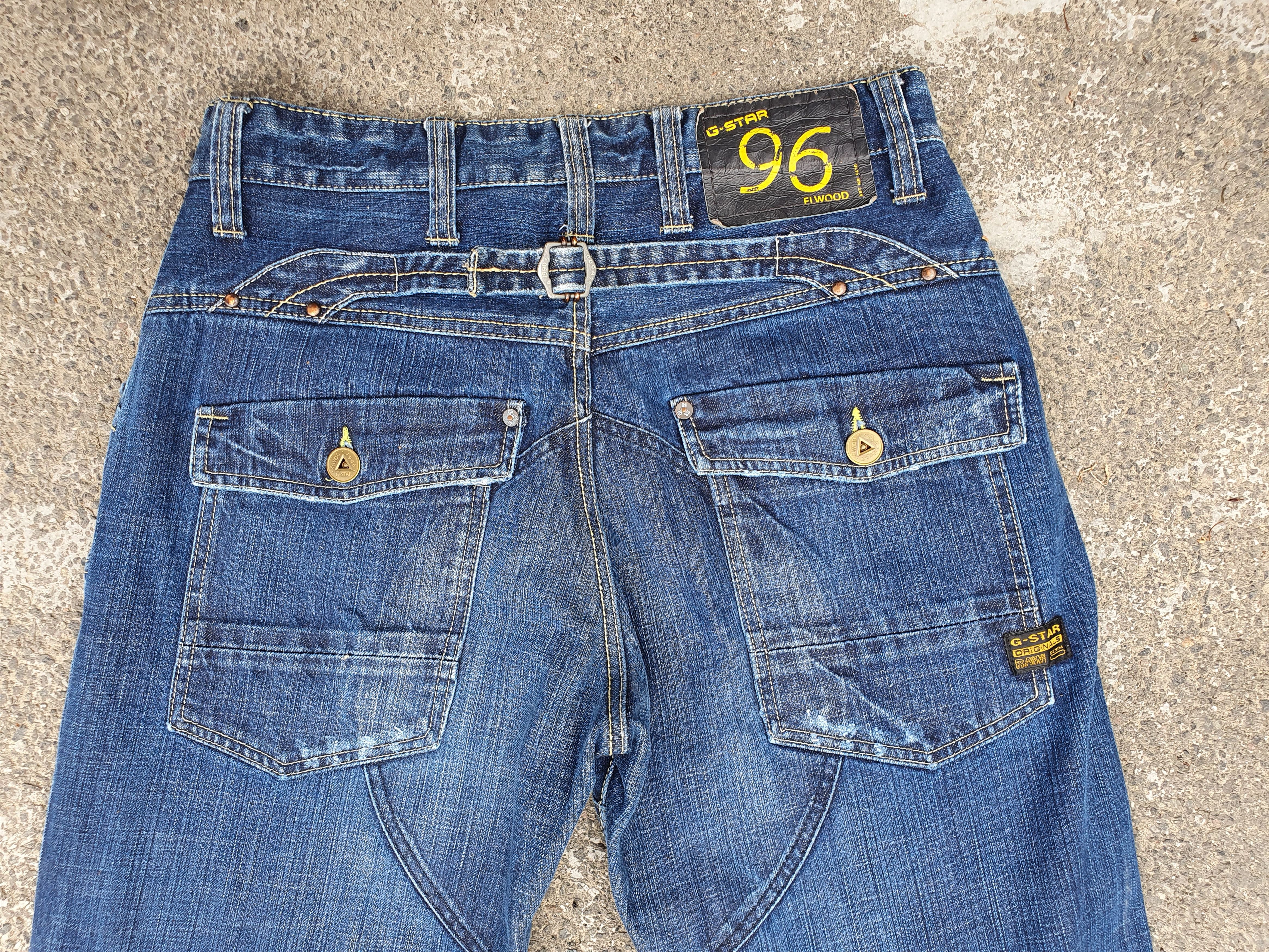 G-Star × Vintage 90s GSTAR Elwood Heritage Loose Rare Biker Knees Jeans Size US 32 / EU 48 - 5 Thumbnail