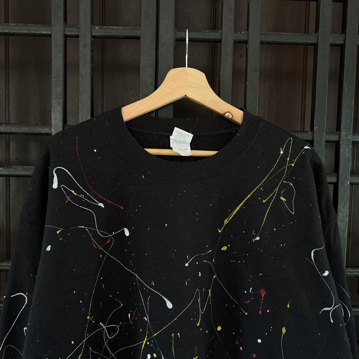 Japanese Brand VINTAGE PAINTED FLASH FULL PRINT SWEATSHIRT Size US L / EU 52-54 / 3 - 3 Thumbnail