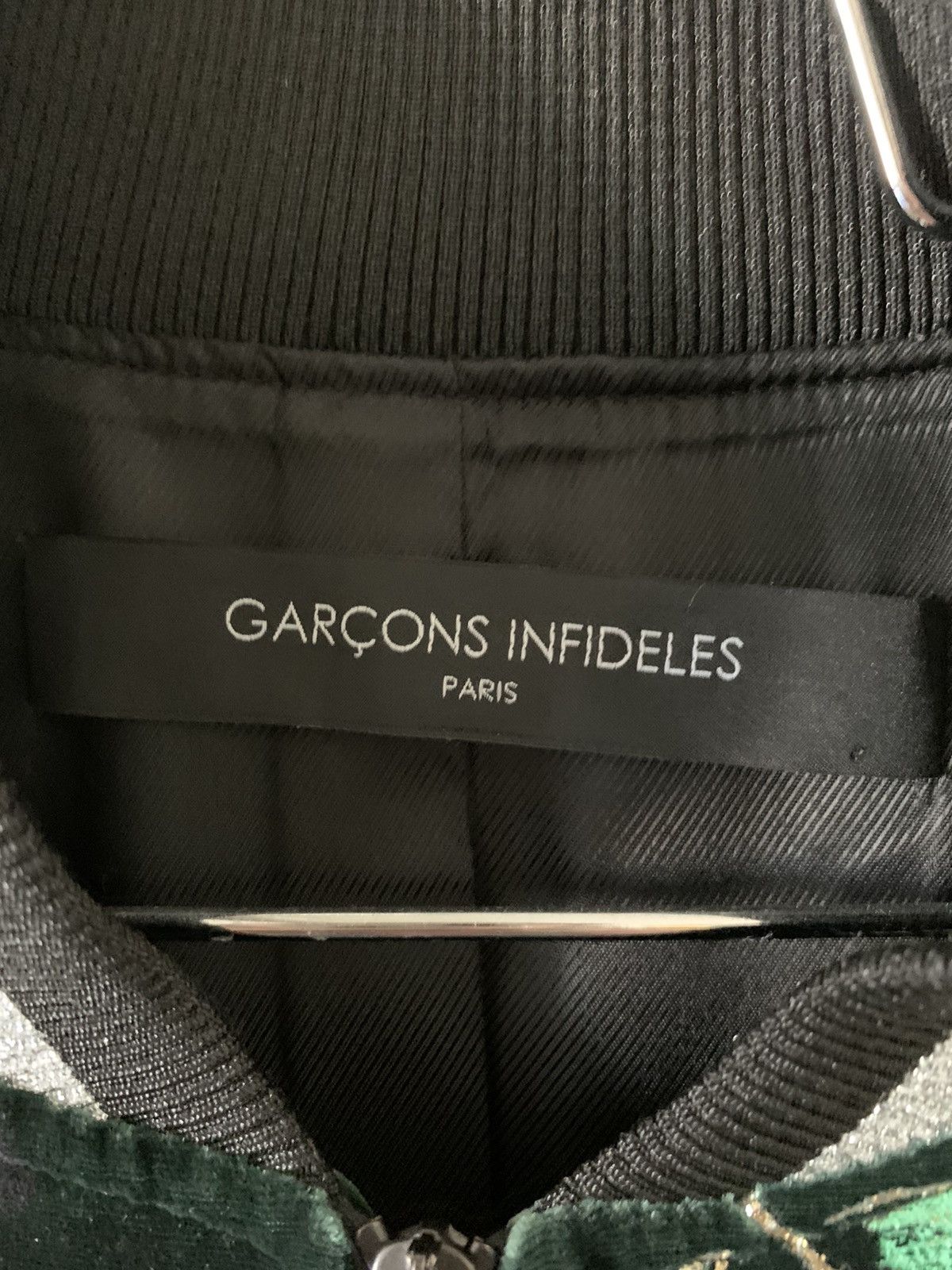 GARCONS INFIDELES Garçons Infideles Glitter Velour Green Floral Jacket (sz M) Size US M / EU 48-50 / 2 - 4 Thumbnail