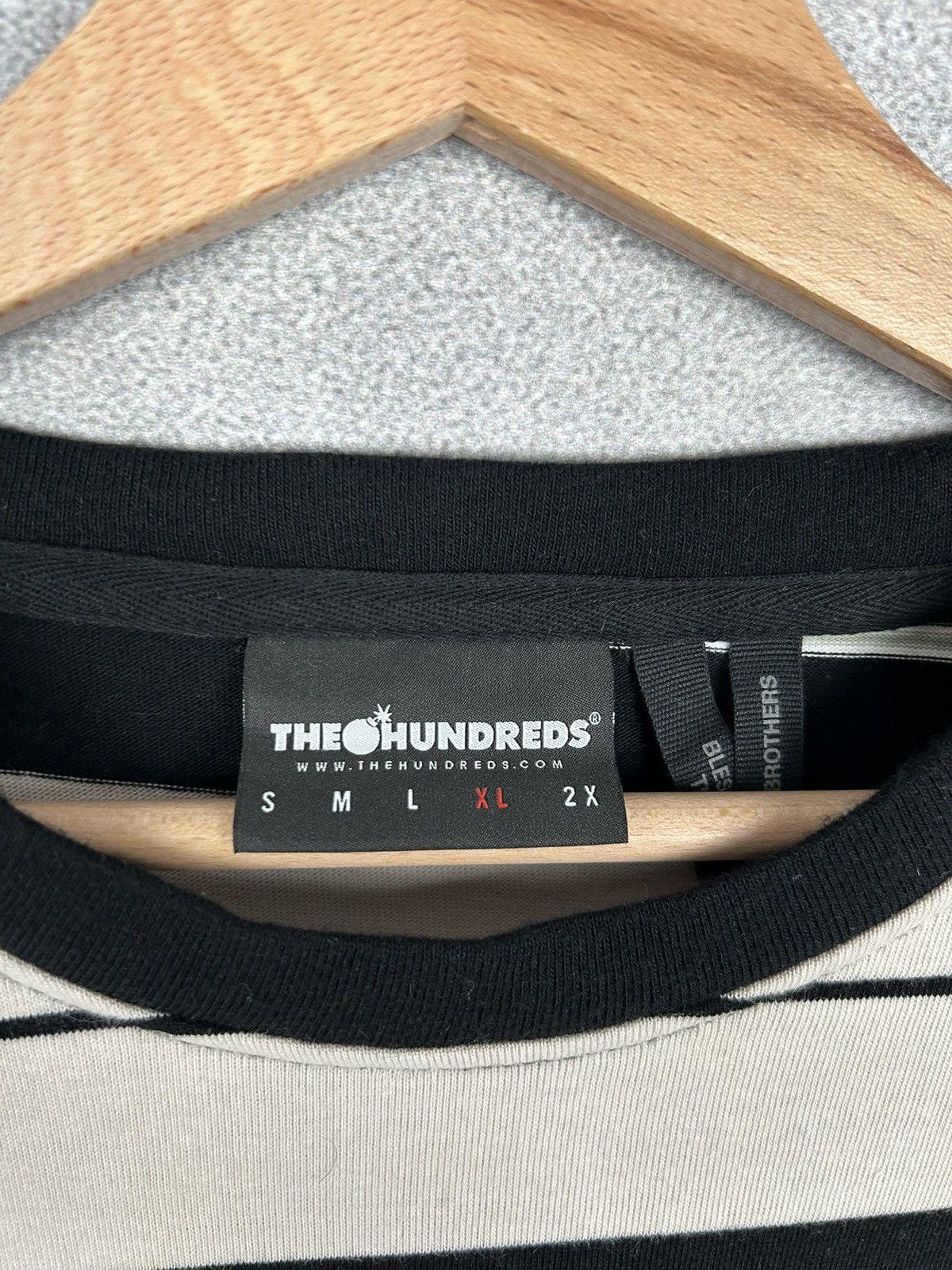 Other The Hundreds Striped Sweatshirt Beige Black Streetwear Hype Size US XL / EU 56 / 4 - 7 Thumbnail