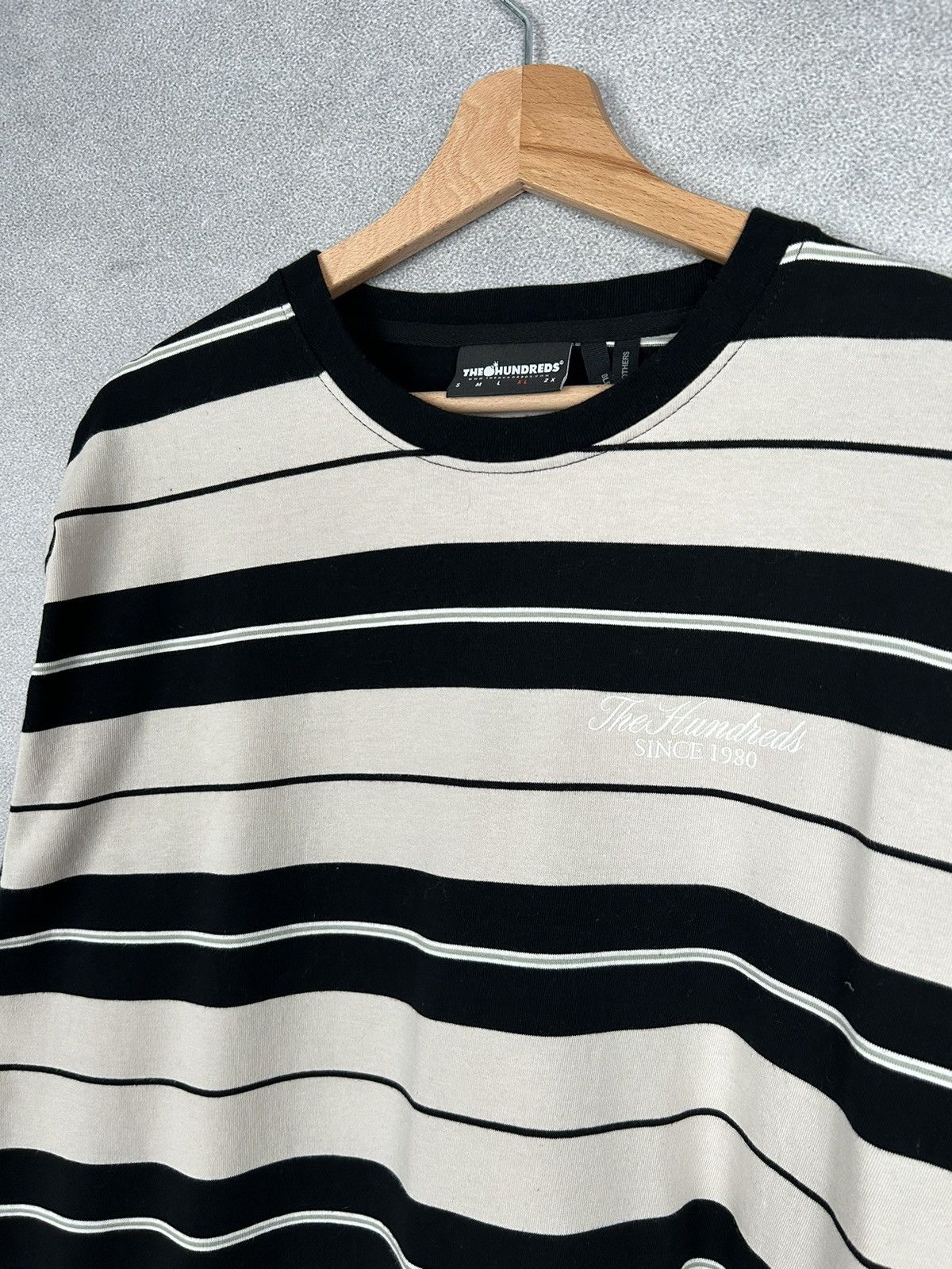 Other The Hundreds Striped Sweatshirt Beige Black Streetwear Hype Size US XL / EU 56 / 4 - 3 Thumbnail