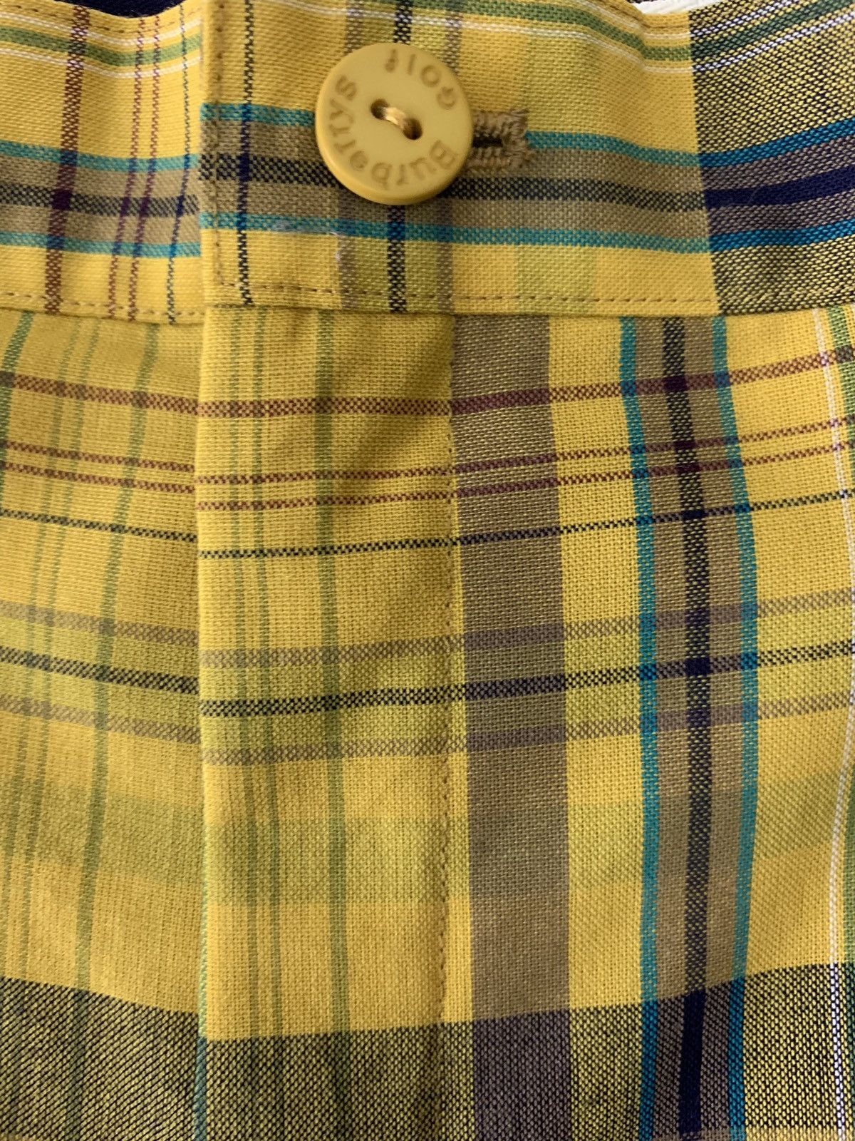 Burberry × Burberry Prorsum × Designer Burberry’s Golf Nova Checked Plaid Yellow Shorts Pants Size US 28 / EU 44 - 6 Thumbnail