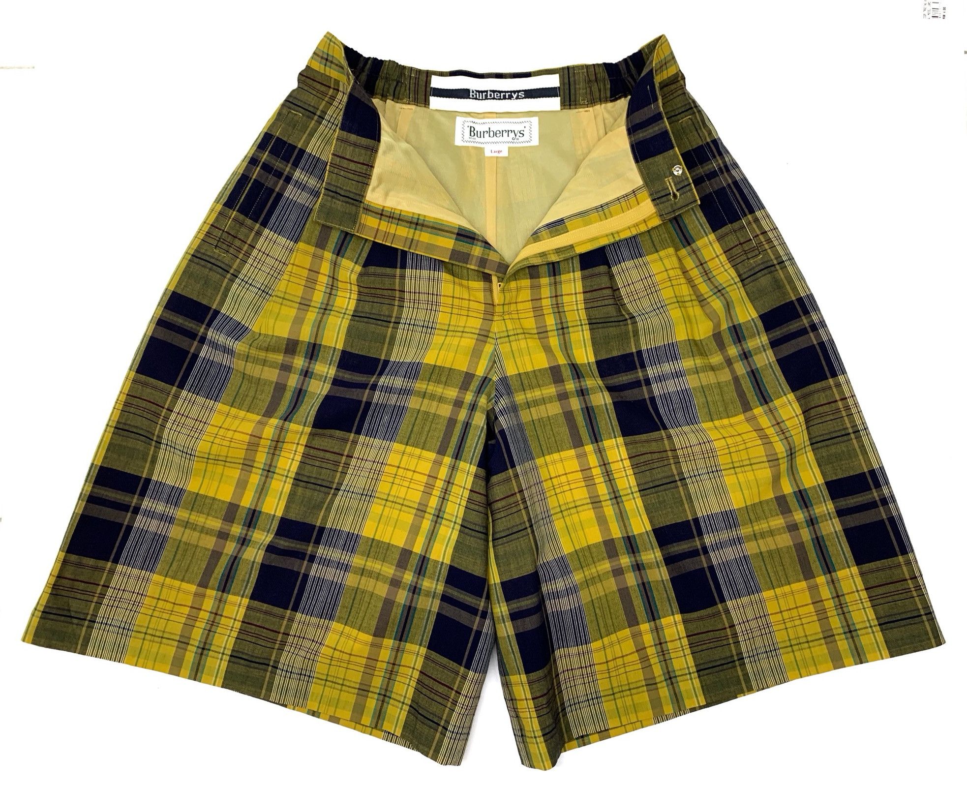 Burberry × Burberry Prorsum × Designer Burberry’s Golf Nova Checked Plaid Yellow Shorts Pants Size US 28 / EU 44 - 7 Thumbnail