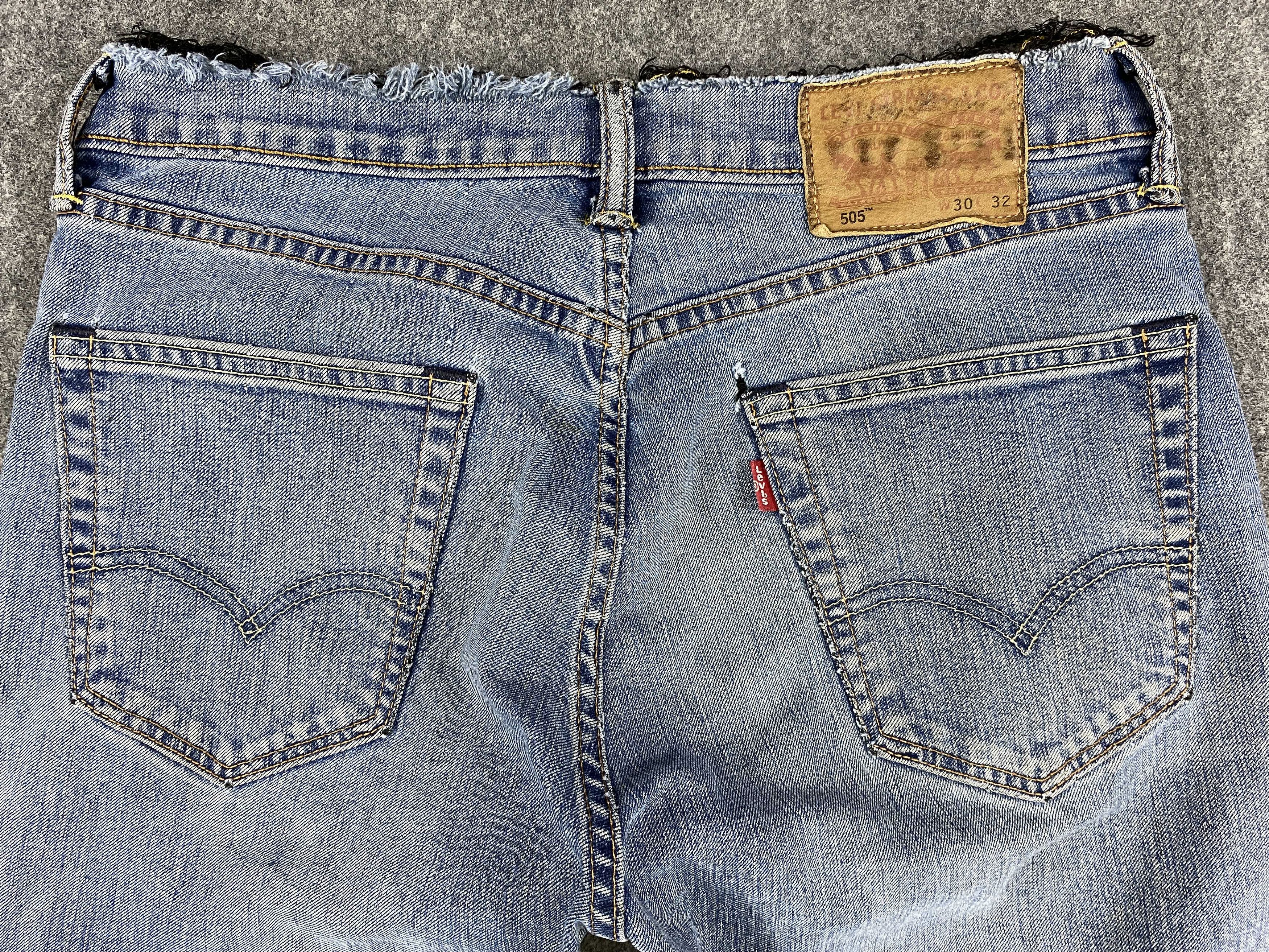 Levi's Blue Distressed Levi's 505 Jeans 29x29 Denim -JN1237 Size US 29 - 4 Thumbnail