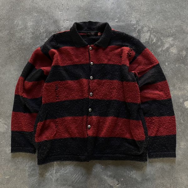 Undercover *SAMPLE* Undercover AW06 grunge knit striped cardigan