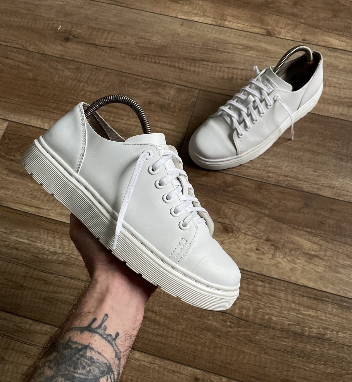 Hot dr martens white sneakers Store Black Friday