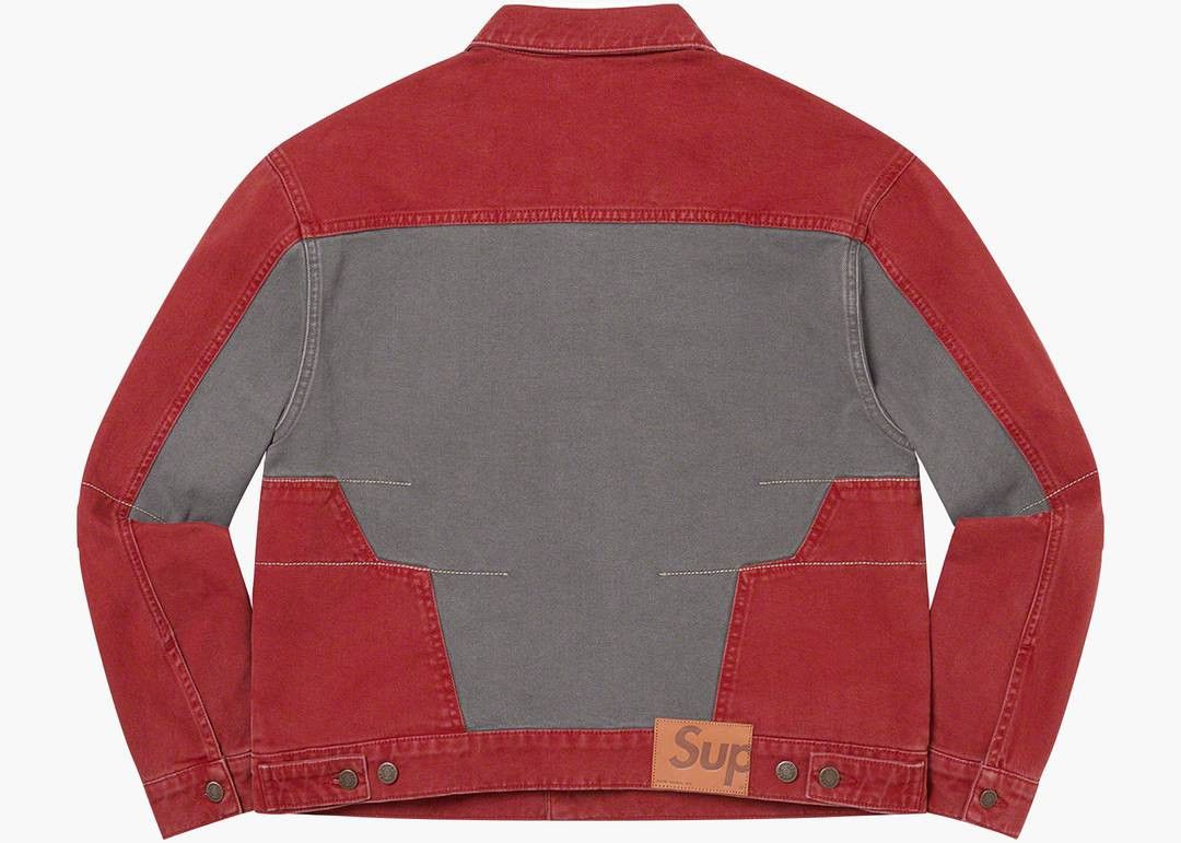 Supreme 2-Tone Paneled Denim Jacket Size US L / EU 52-54 / 3 - 3 Thumbnail