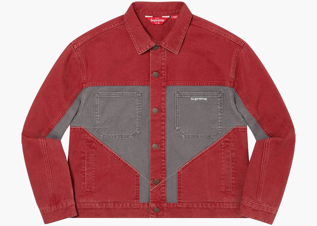 Supreme 2-Tone Paneled Denim Jacket Size US L / EU 52-54 / 3 - 2 Thumbnail