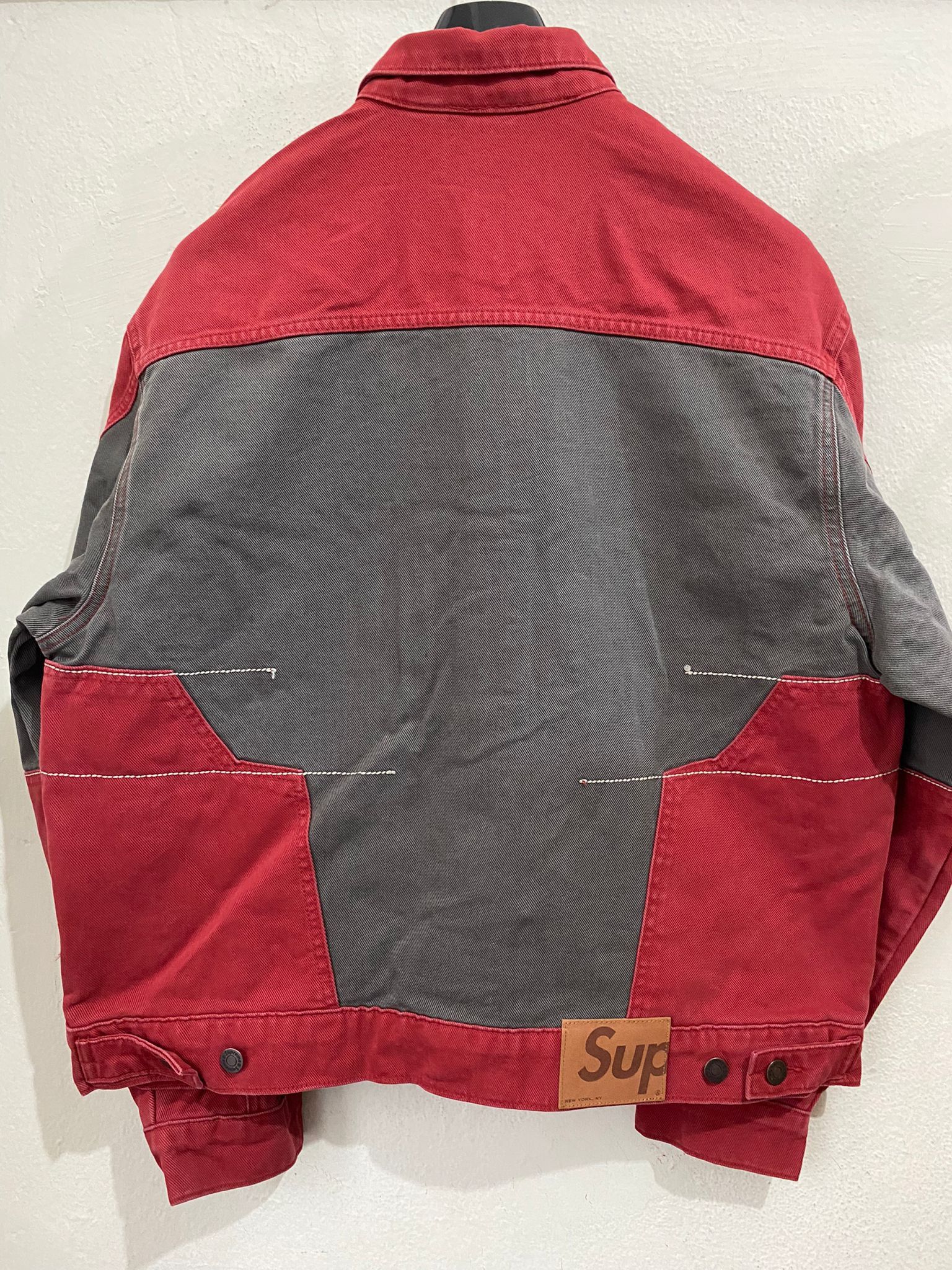 Supreme 2-Tone Paneled Denim Jacket Size US L / EU 52-54 / 3 - 6 Thumbnail