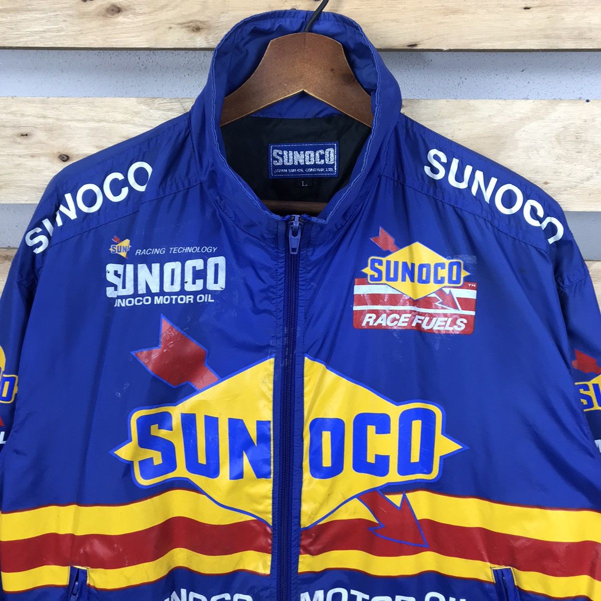 NASCAR × Sports Specialties Sunoco Racing Fuel Motor Oil Lubricant Racing Team Jacket Size US L / EU 52-54 / 3 - 2 Thumbnail