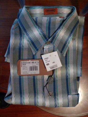 MISSONI MENS SHIRT 100%COTTON ITALY SIZES 52 / L