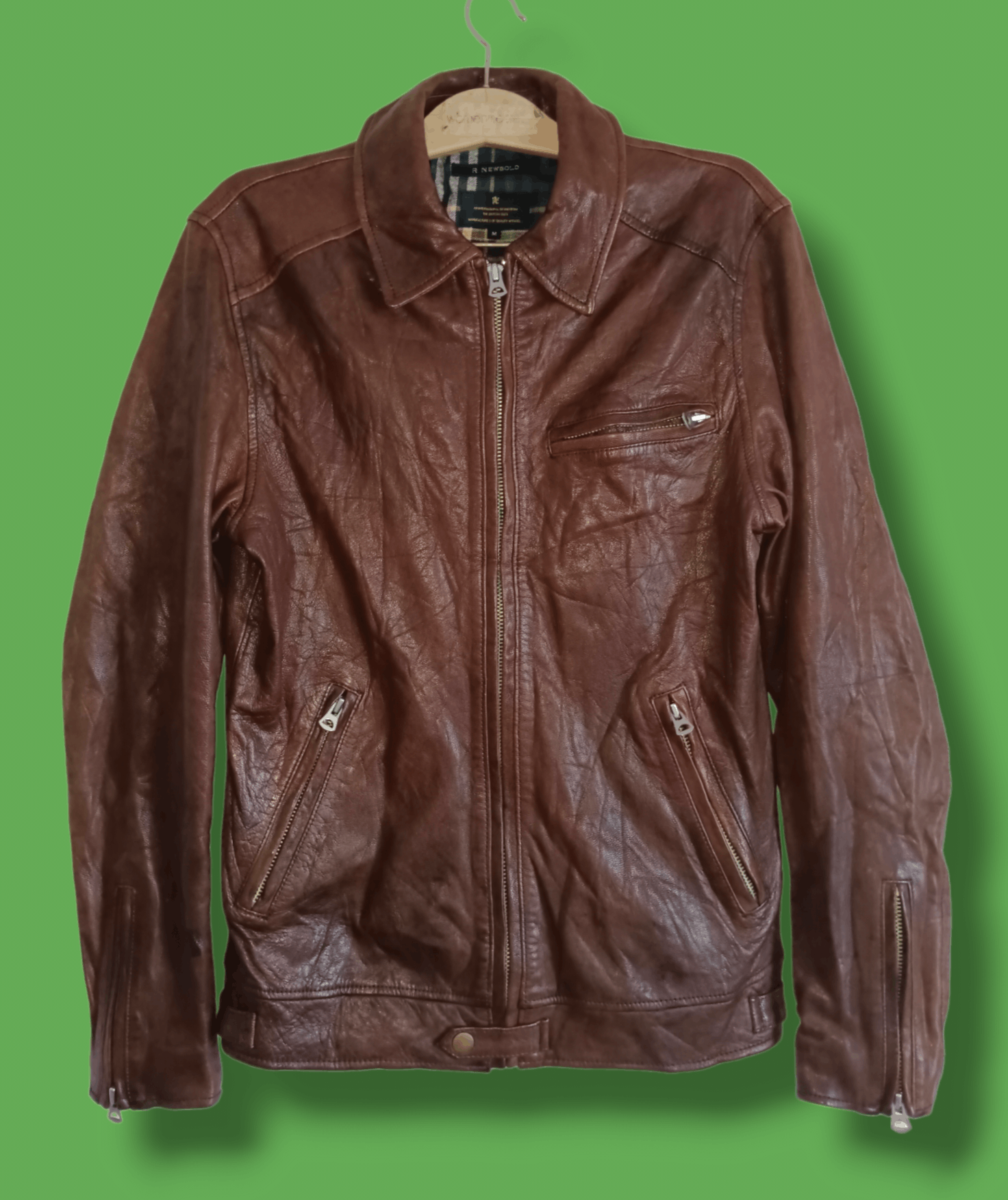 Other Vintage 90s Paul Smith R.Newbold Leather Biker Jacket Size US M / EU 48-50 / 2 - 2 Thumbnail