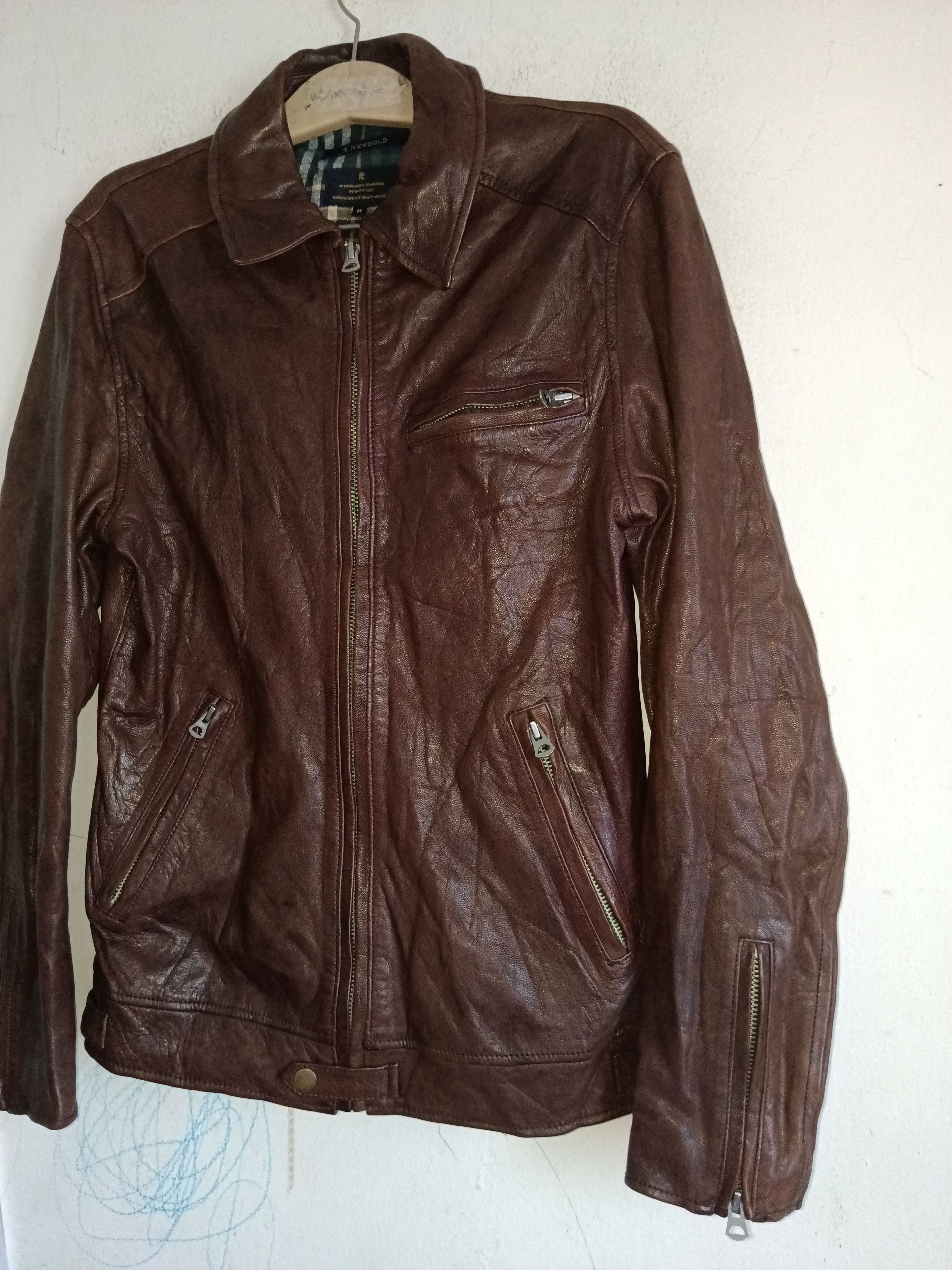 Other Vintage 90s Paul Smith R.Newbold Leather Biker Jacket Size US M / EU 48-50 / 2 - 3 Thumbnail