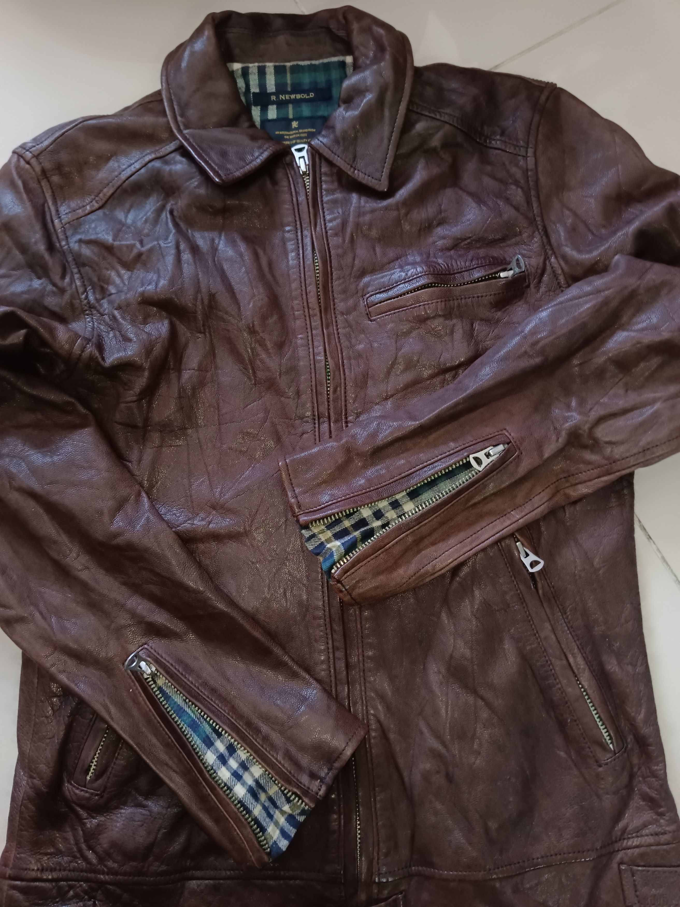 Other Vintage 90s Paul Smith R.Newbold Leather Biker Jacket Size US M / EU 48-50 / 2 - 13 Thumbnail
