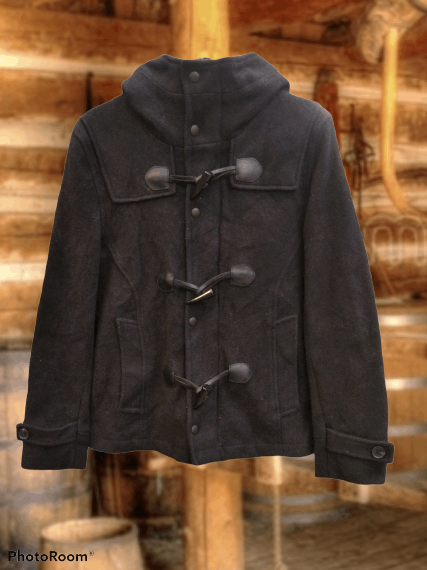 HARE VINTAGE HARE WOOL BLEND DUFFLE COAT Size US M / EU 48-50 / 2 - 2 Thumbnail