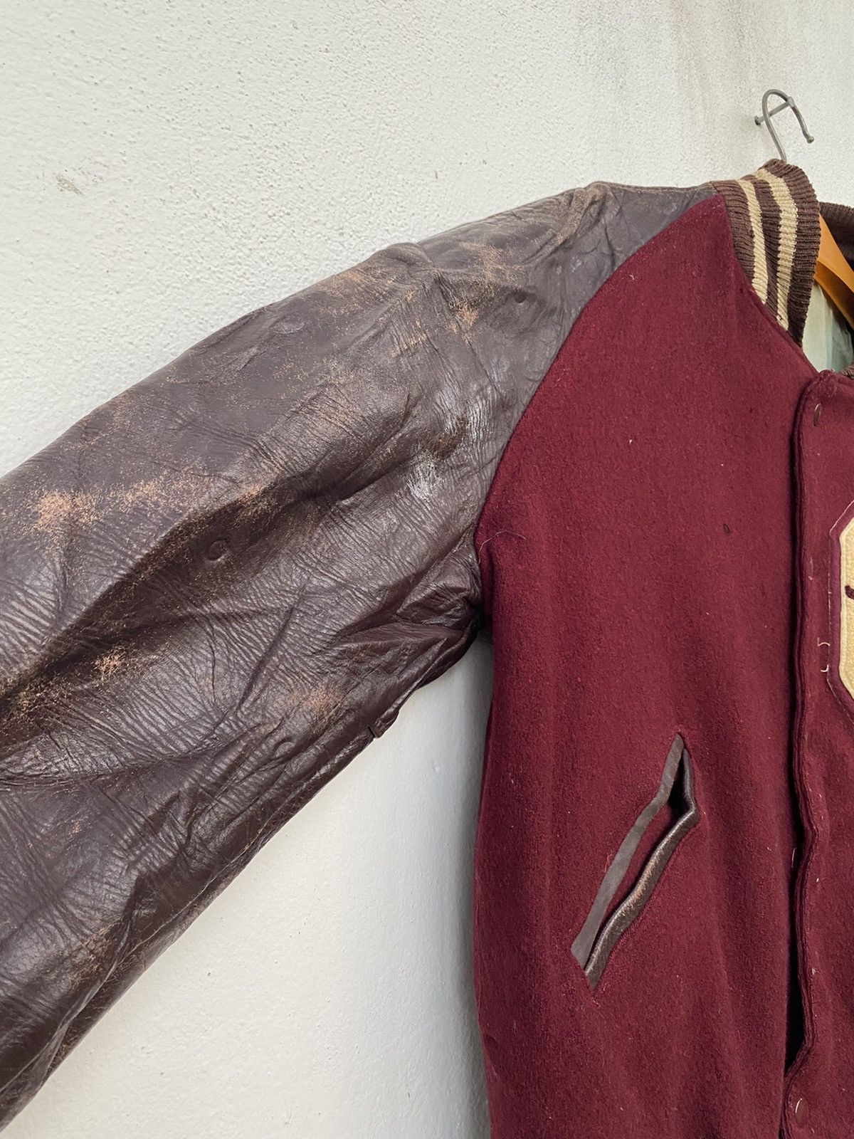 Vintage Vintage Varsity Leather Jacket Size US M / EU 48-50 / 2 - 7 Thumbnail