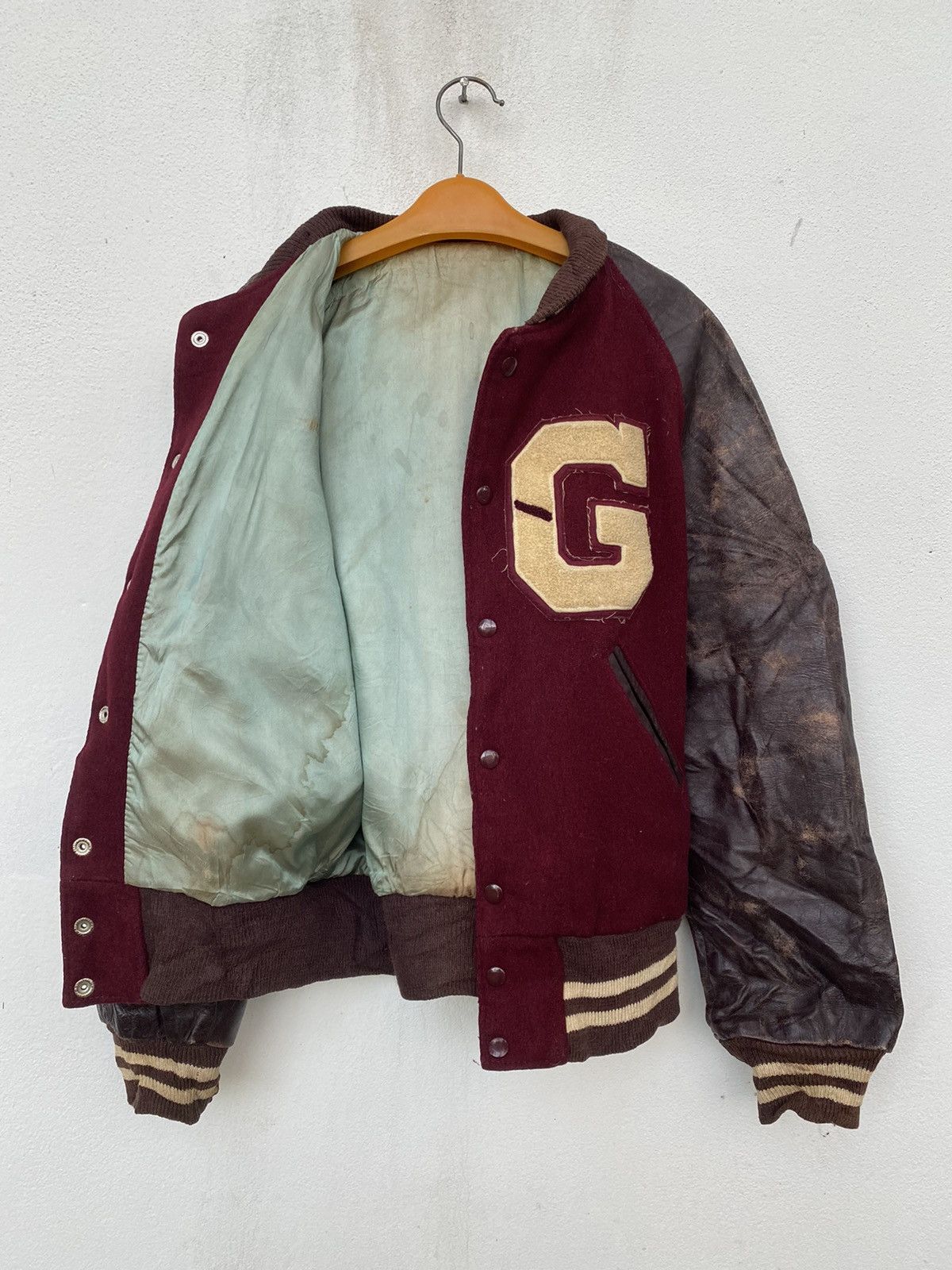 Vintage Vintage Varsity Leather Jacket Size US M / EU 48-50 / 2 - 11 Thumbnail