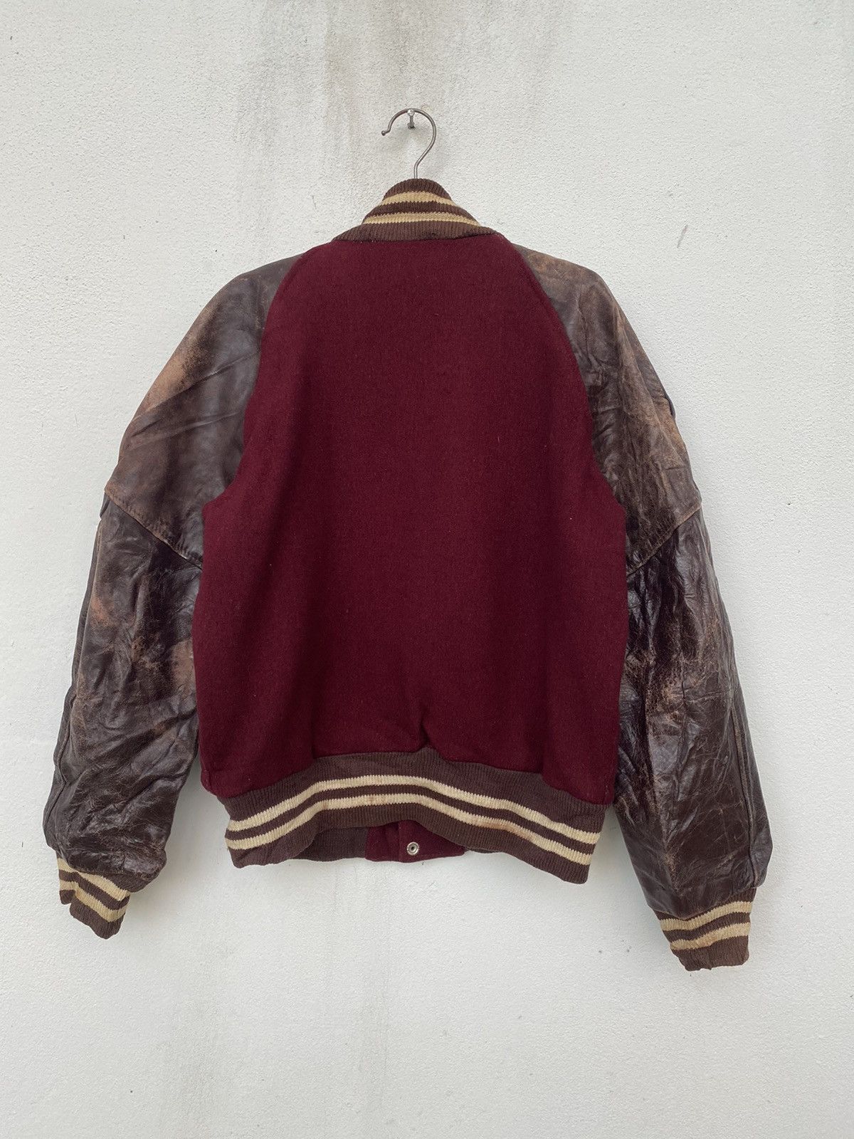 Vintage Vintage Varsity Leather Jacket Size US M / EU 48-50 / 2 - 9 Thumbnail