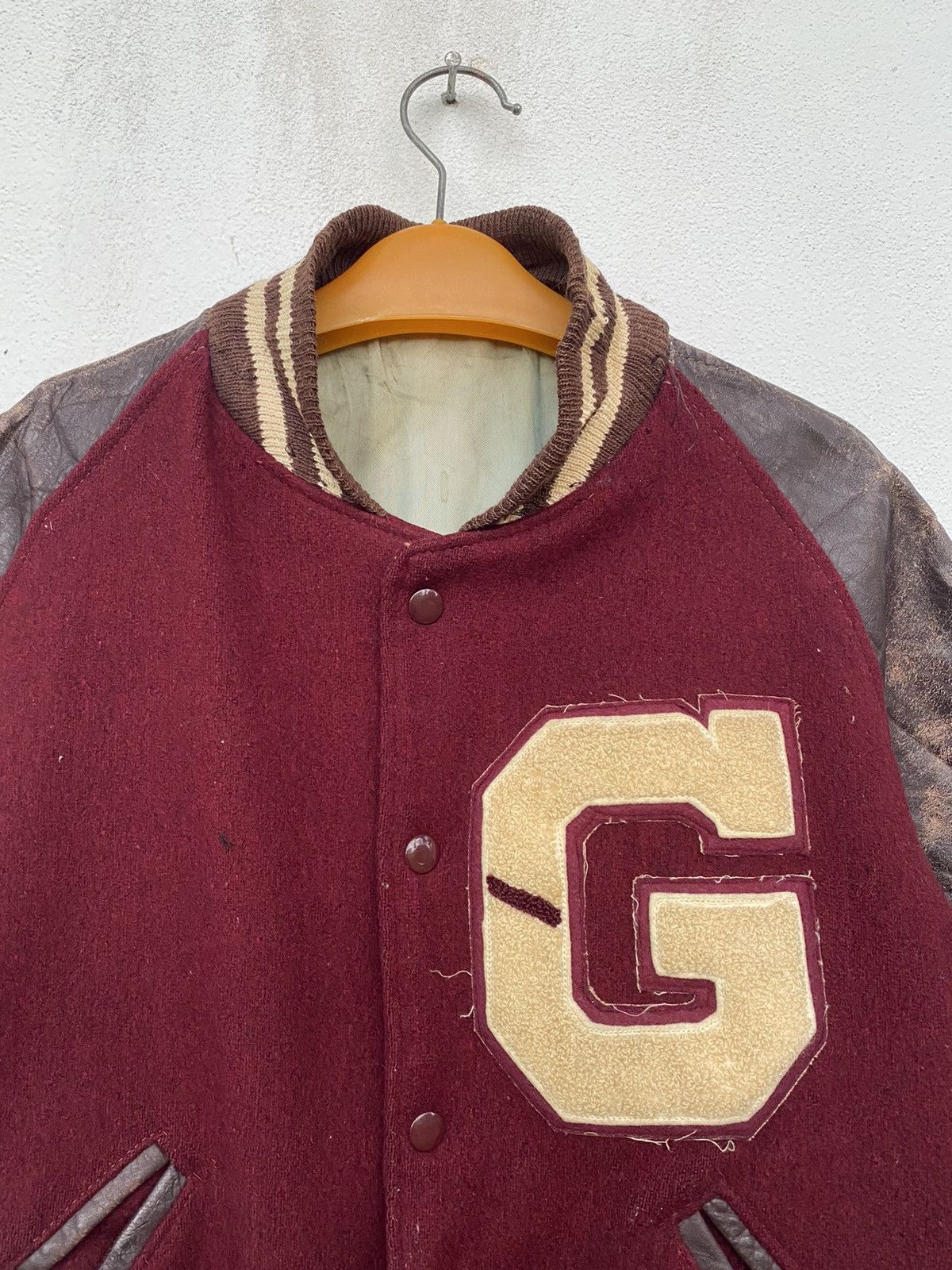 Vintage Vintage Varsity Leather Jacket Size US M / EU 48-50 / 2 - 3 Thumbnail
