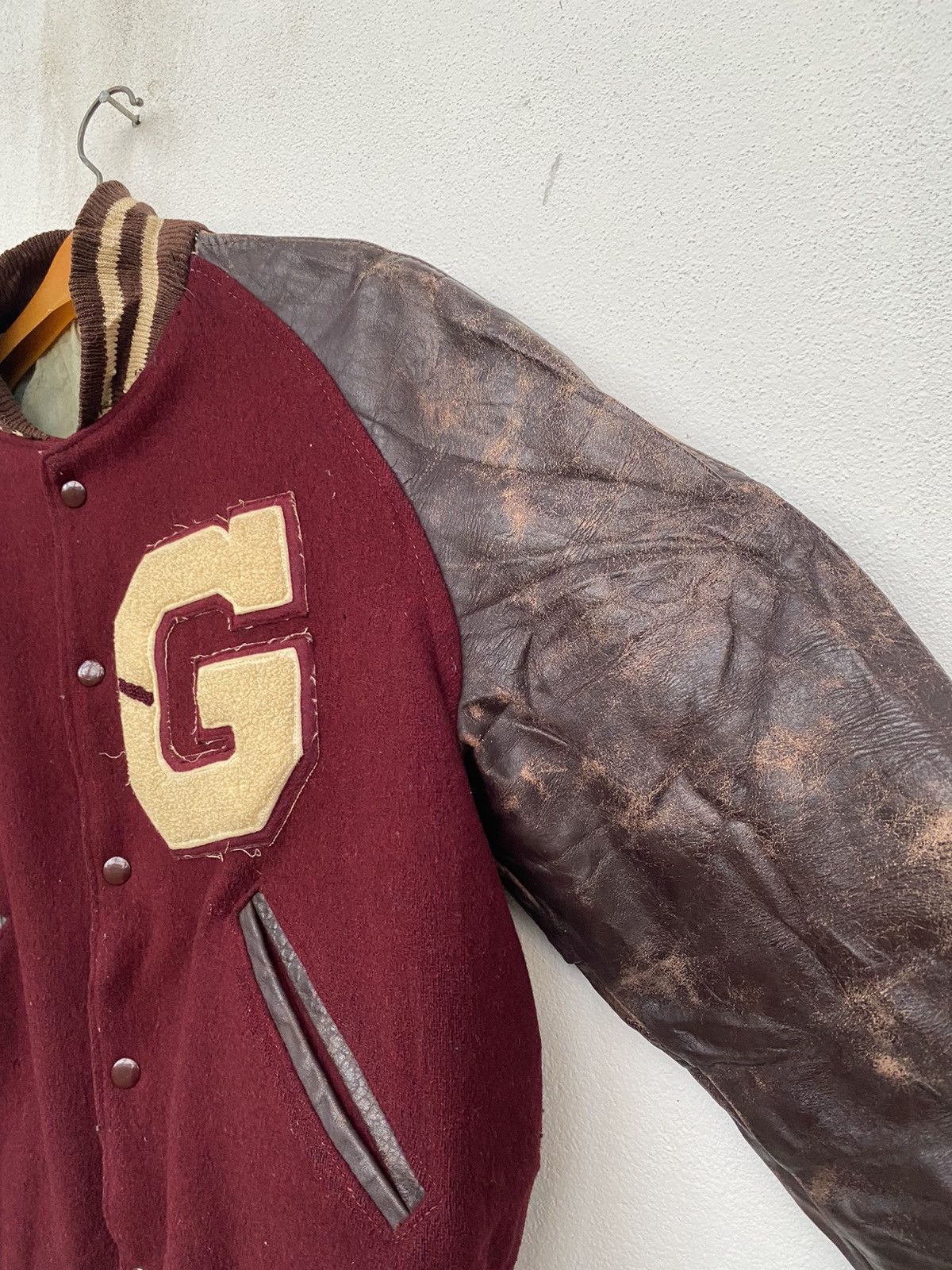 Vintage Vintage Varsity Leather Jacket Size US M / EU 48-50 / 2 - 6 Thumbnail