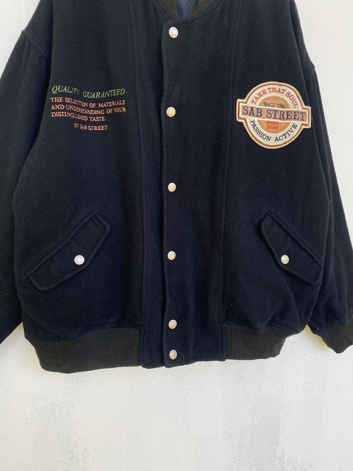 Vintage 🔥Vintage Sab Street Varsity Wool Jacket Size US L / EU 52-54 / 3 - 4 Thumbnail