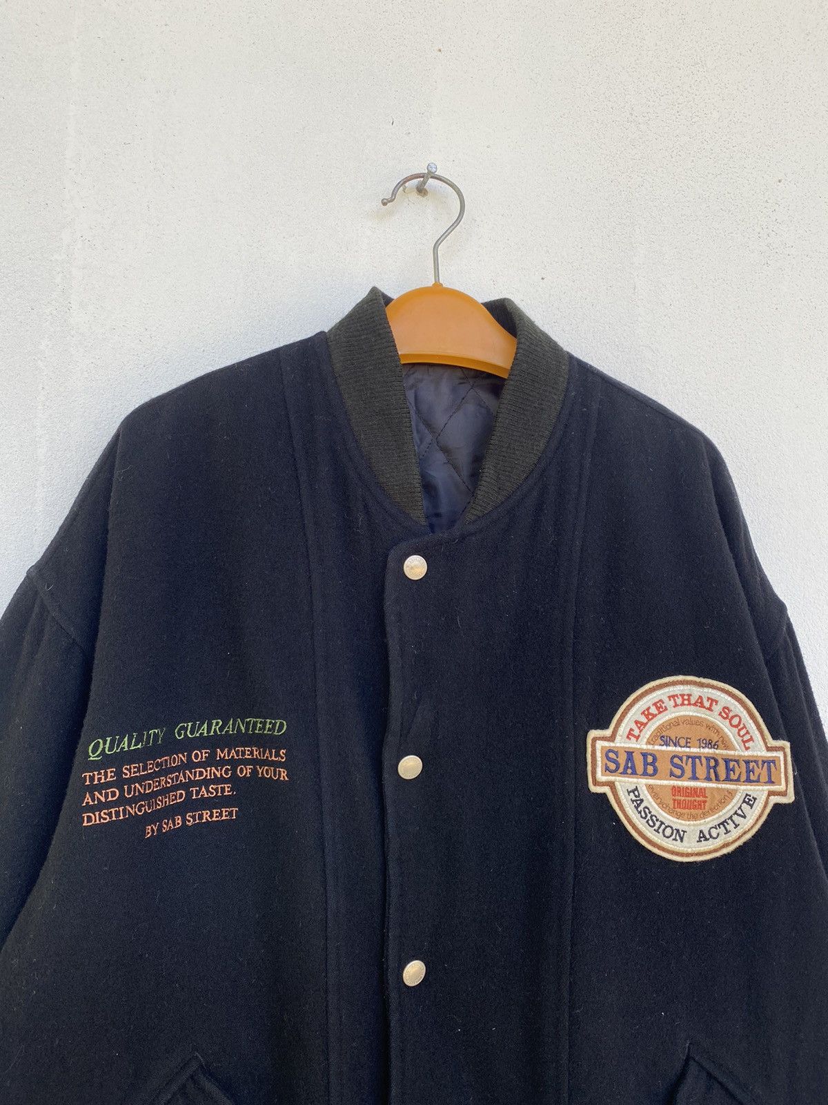 Vintage 🔥Vintage Sab Street Varsity Wool Jacket Size US L / EU 52-54 / 3 - 3 Thumbnail