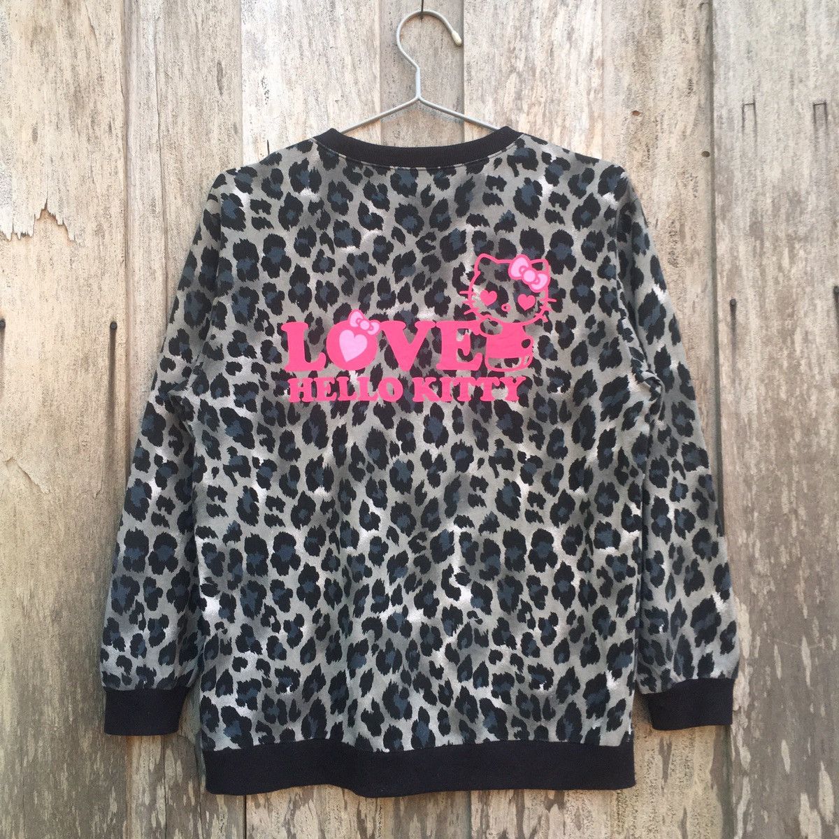 Hello Kitty Leopard Print Crewneck Sweatshirt