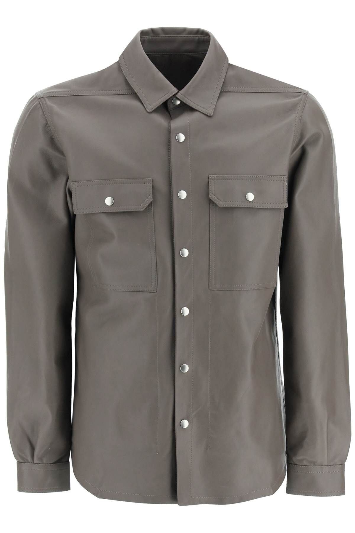 Rick Owens leather outer shirt 44 Sサイズ Rick Owens leather outer shirt 44 Sサイズ