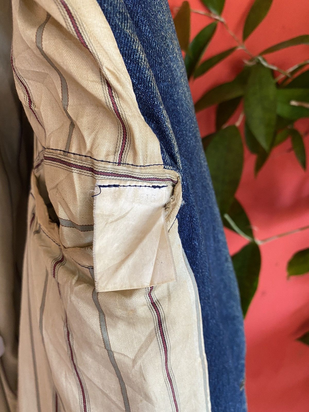 Vintage 🔥 Vintage Distress Denime Jacket Nice Design Size US L / EU 52-54 / 3 - 13 Thumbnail