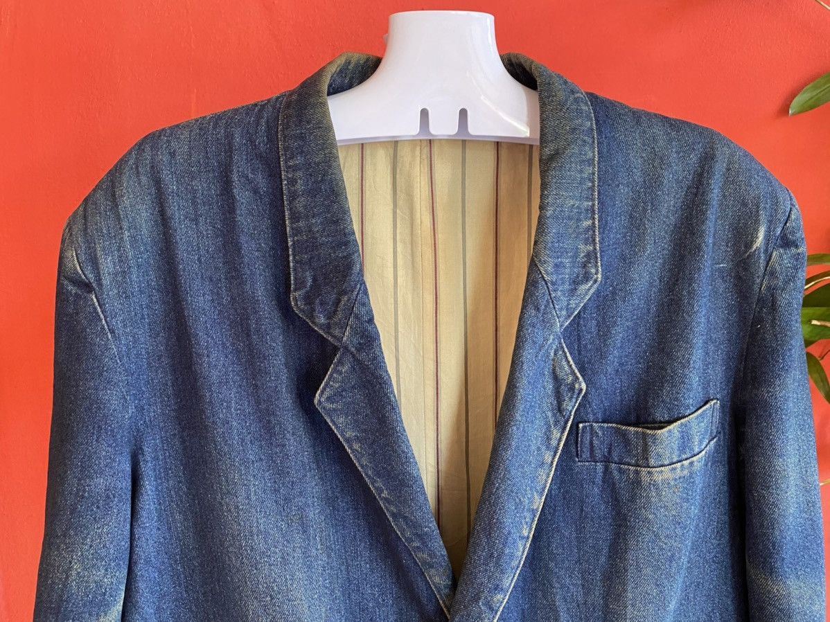 Vintage 🔥 Vintage Distress Denime Jacket Nice Design Size US L / EU 52-54 / 3 - 4 Thumbnail