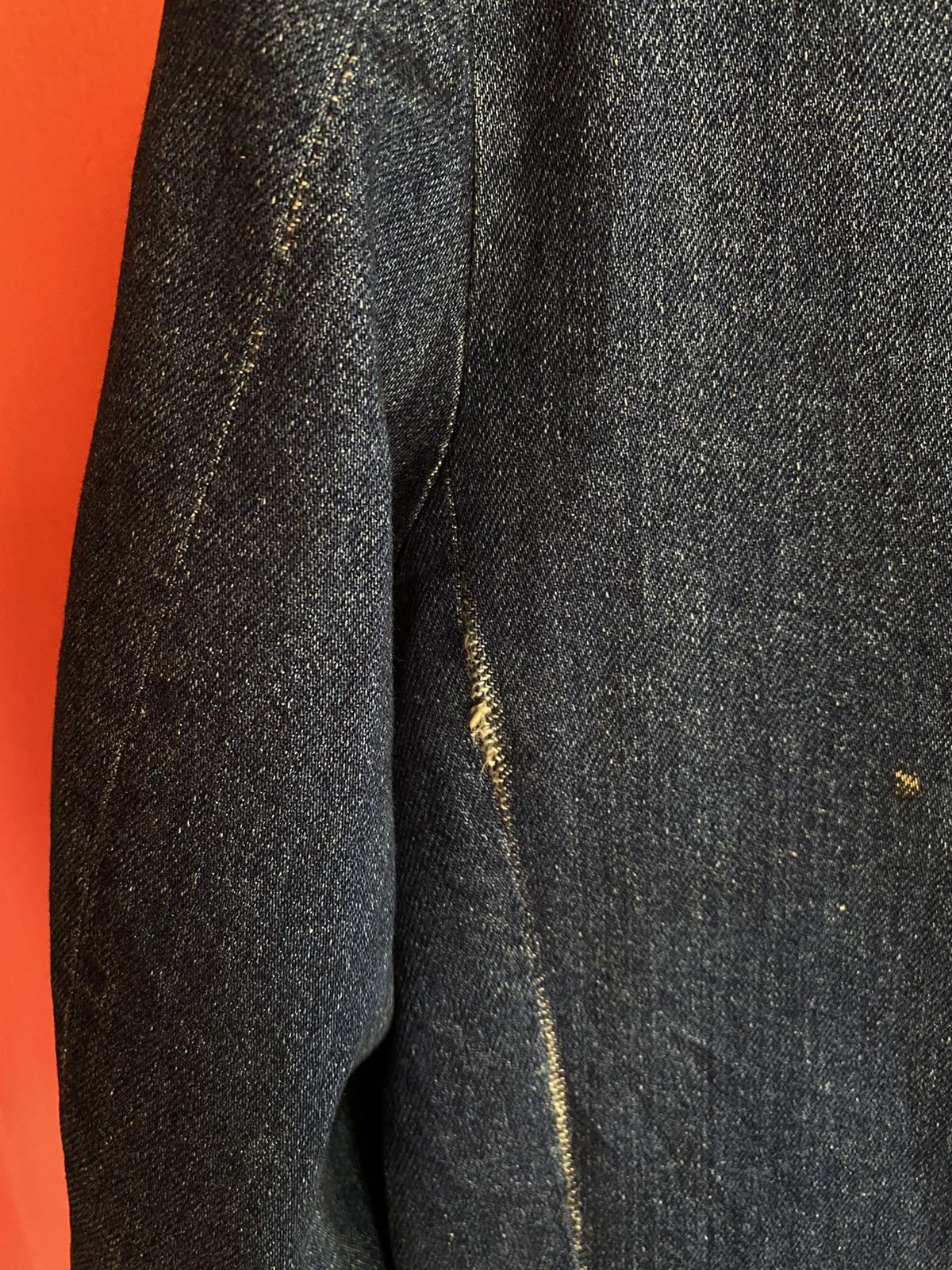 Vintage 🔥 Vintage Distress Denime Jacket Nice Design Size US L / EU 52-54 / 3 - 14 Thumbnail