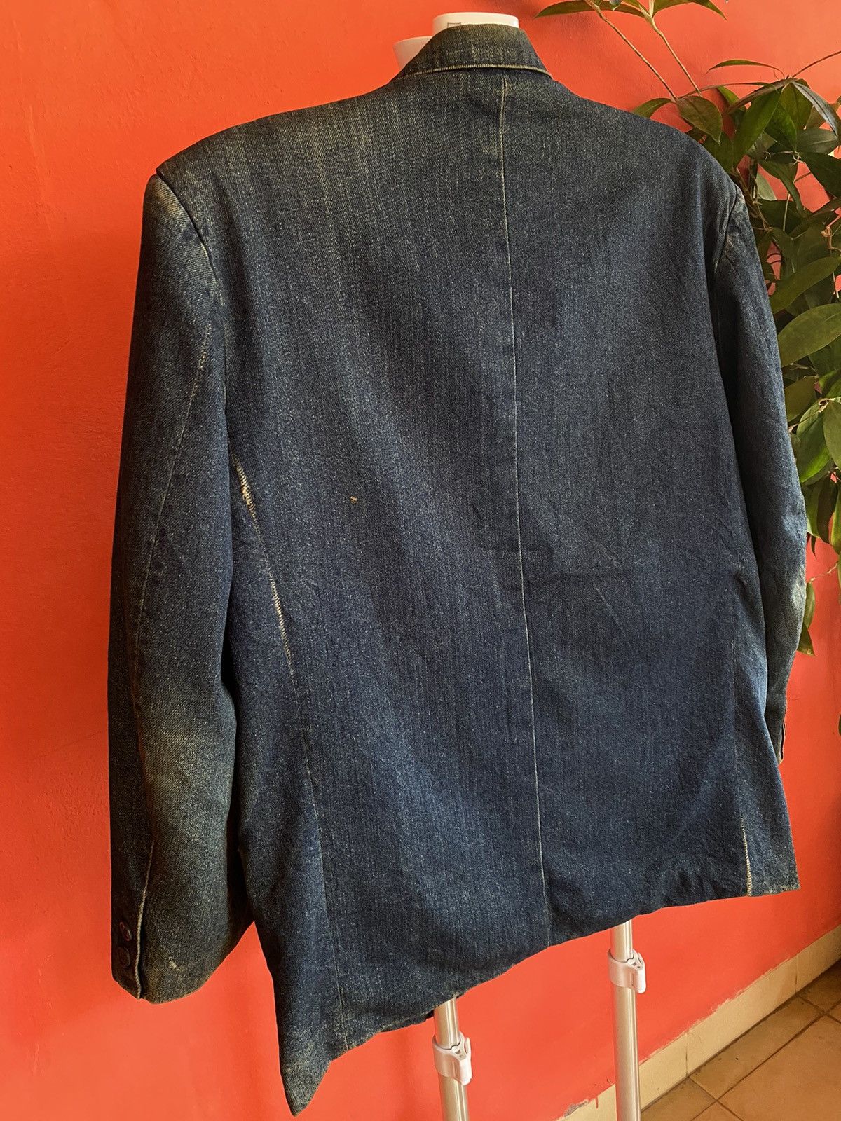 Vintage 🔥 Vintage Distress Denime Jacket Nice Design Size US L / EU 52-54 / 3 - 11 Thumbnail