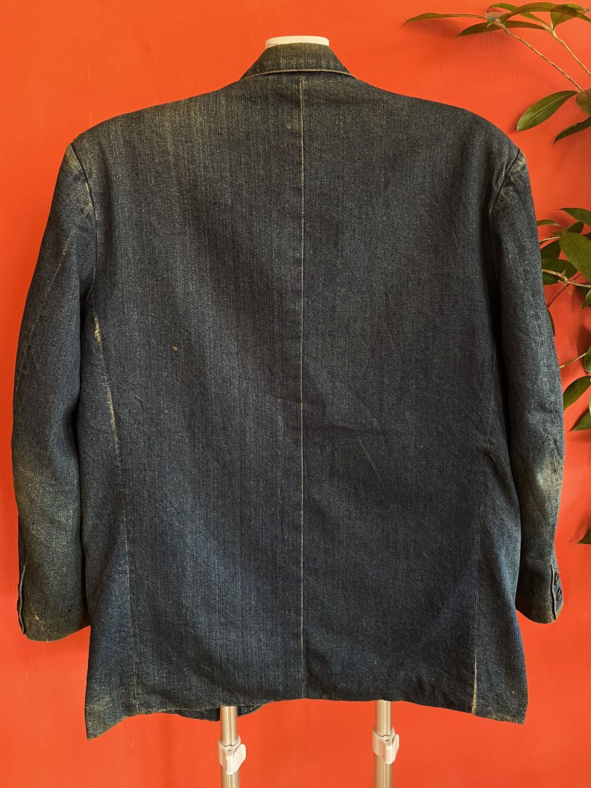 Vintage 🔥 Vintage Distress Denime Jacket Nice Design Size US L / EU 52-54 / 3 - 3 Thumbnail