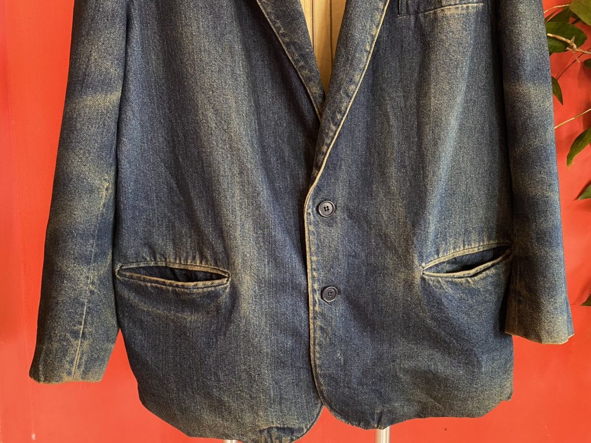 Vintage 🔥 Vintage Distress Denime Jacket Nice Design Size US L / EU 52-54 / 3 - 5 Thumbnail