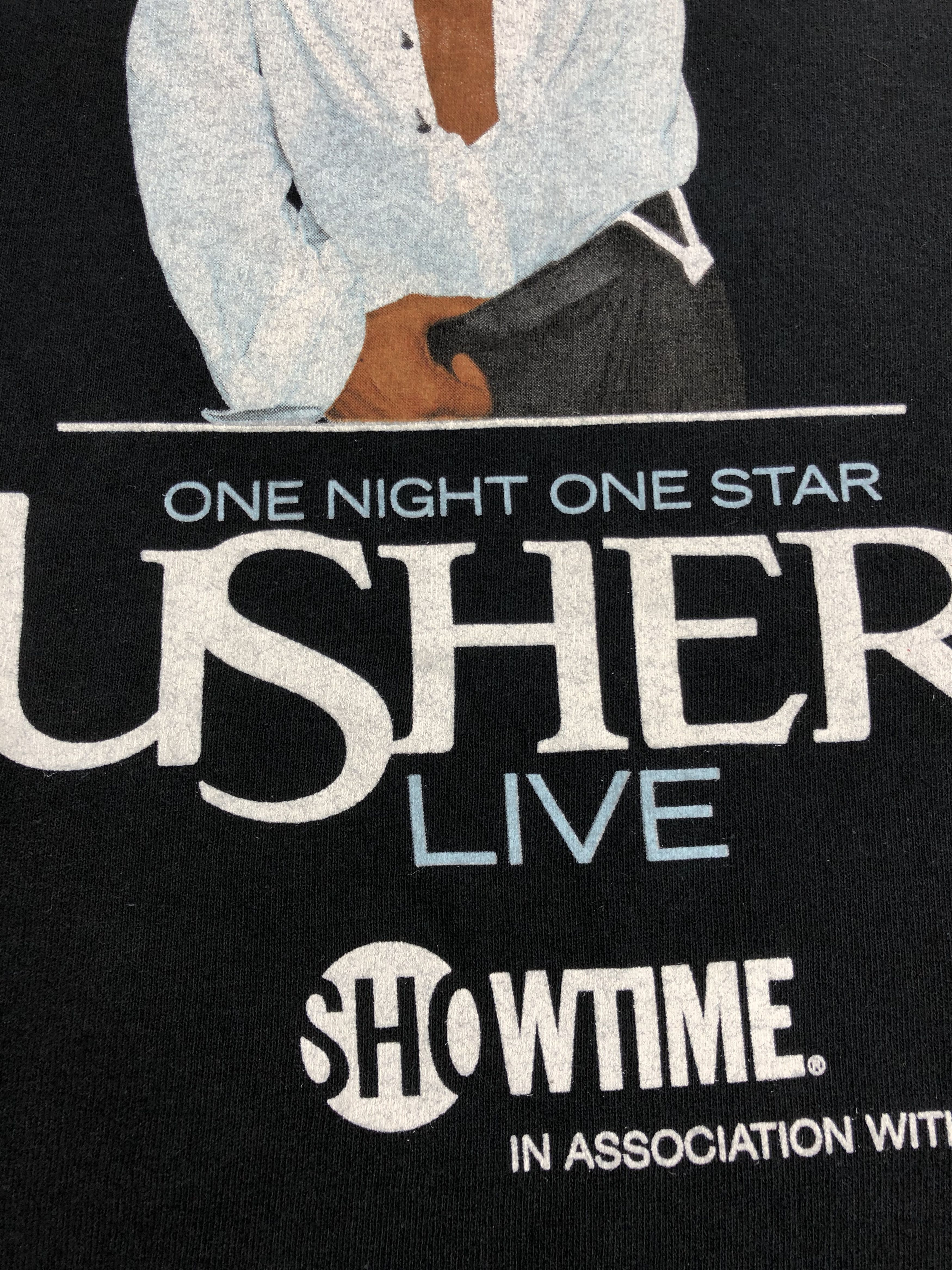 Band Tees Vintage 2000s Usher Black Tee (Kanye West Lil Wayne) Size US L / EU 52-54 / 3 - 5 Thumbnail