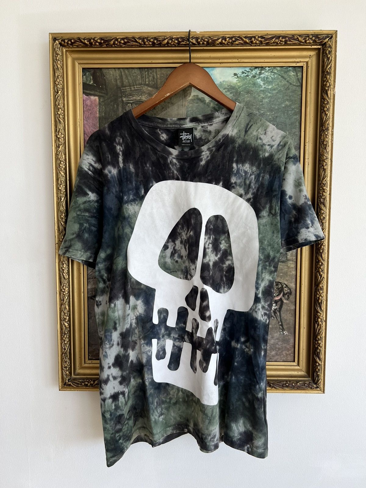 Stussy Vintage 2000s Stussy Skull Streetwear Tie Dye Tee Size US M / EU 48-50 / 2 - 1 Thumbnail