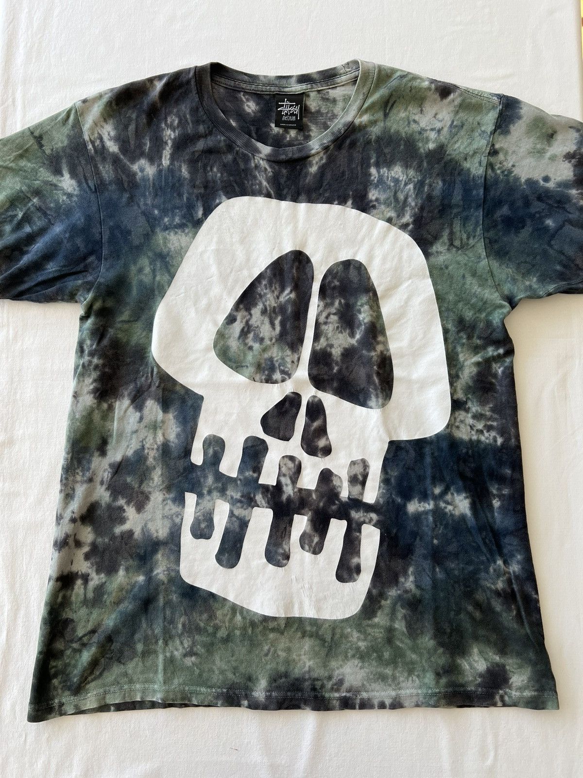 Stussy Vintage 2000s Stussy Skull Streetwear Tie Dye Tee Size US M / EU 48-50 / 2 - 3 Thumbnail
