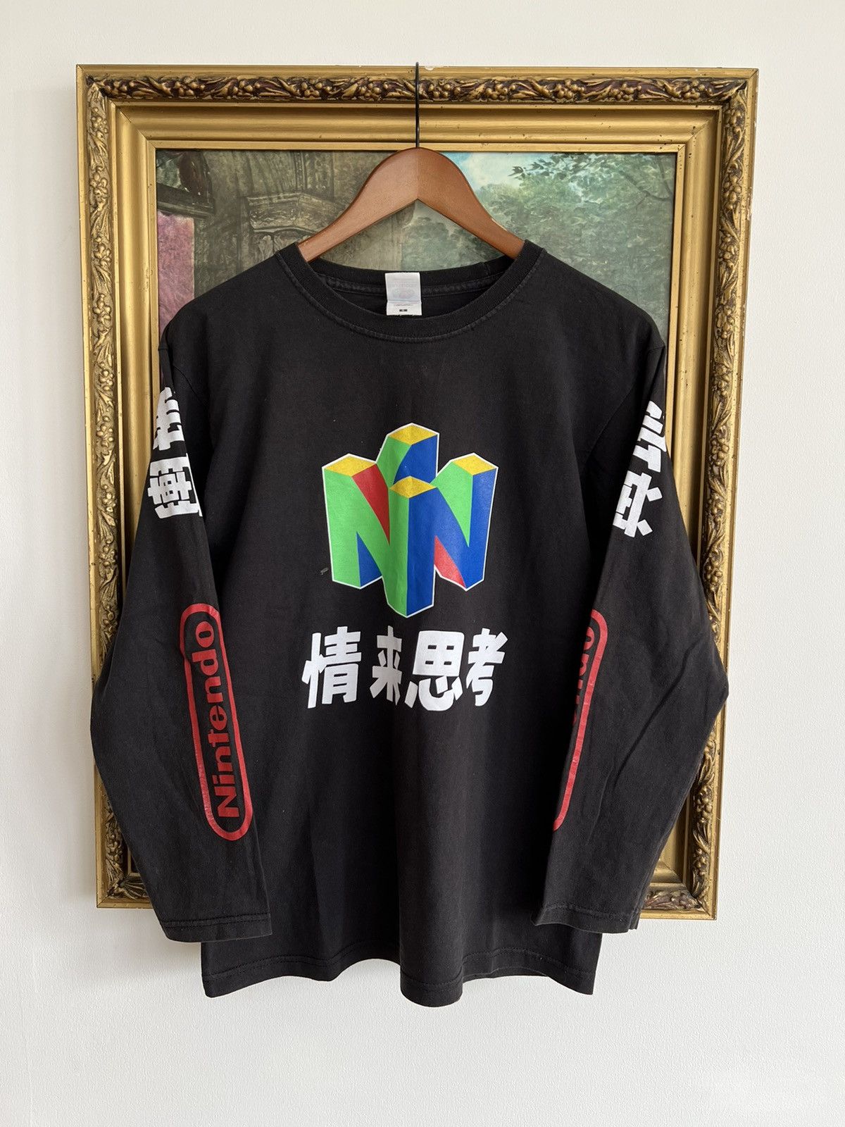Nintendo Vintage 2000s Nintendo Streetwear Black Long Sleeve Tee Size US S / EU 44-46 / 1 - 1 Thumbnail