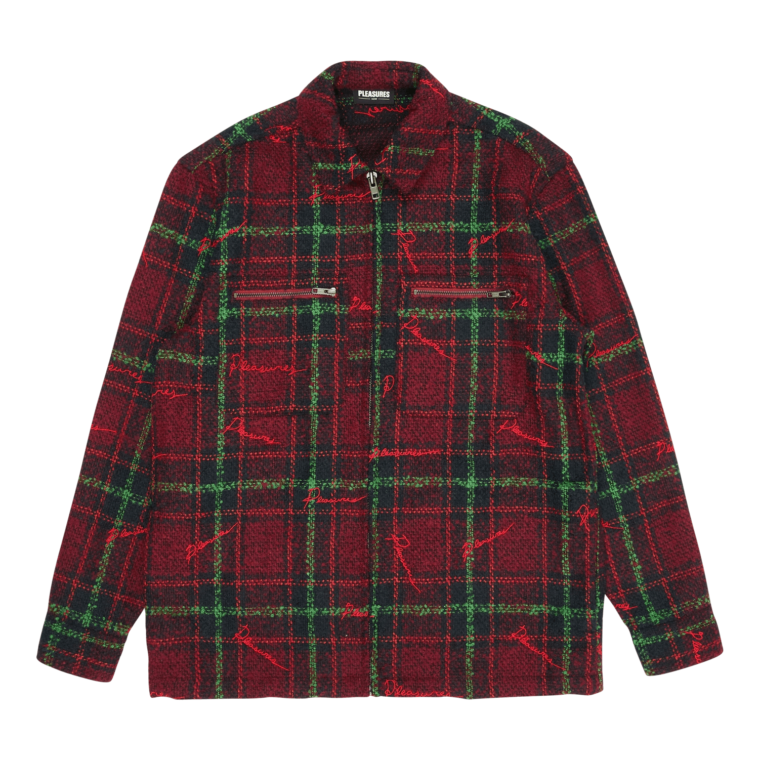 image of Pleasures Nocturnal Woven Work Jacket in Red, Men's (Size 2XL)