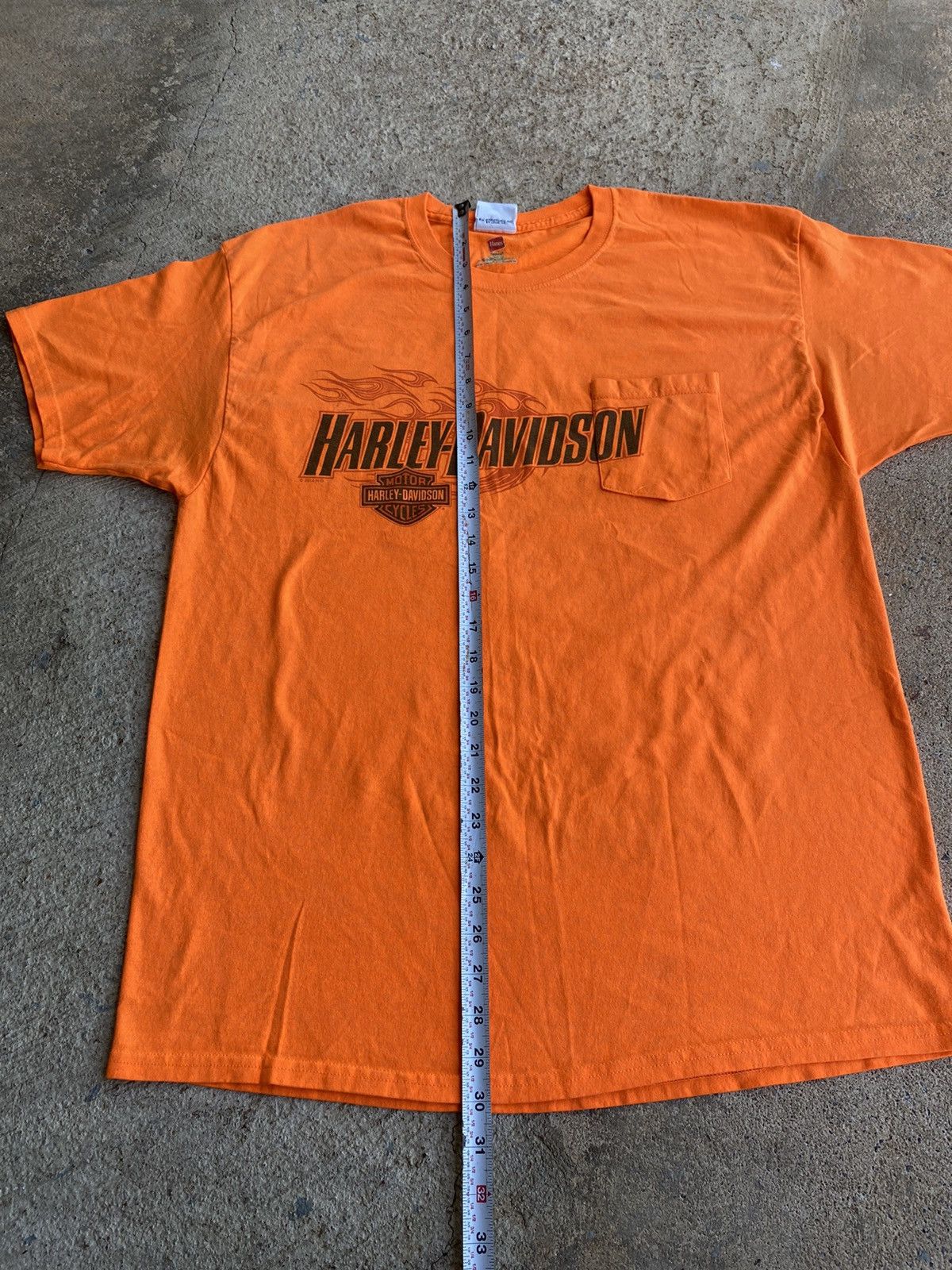 Harley Davidson × Vintage Vintage Harley Davidson Fire Flame Double Sided Shirt Tee Size US XL / EU 56 / 4 - 7 Thumbnail