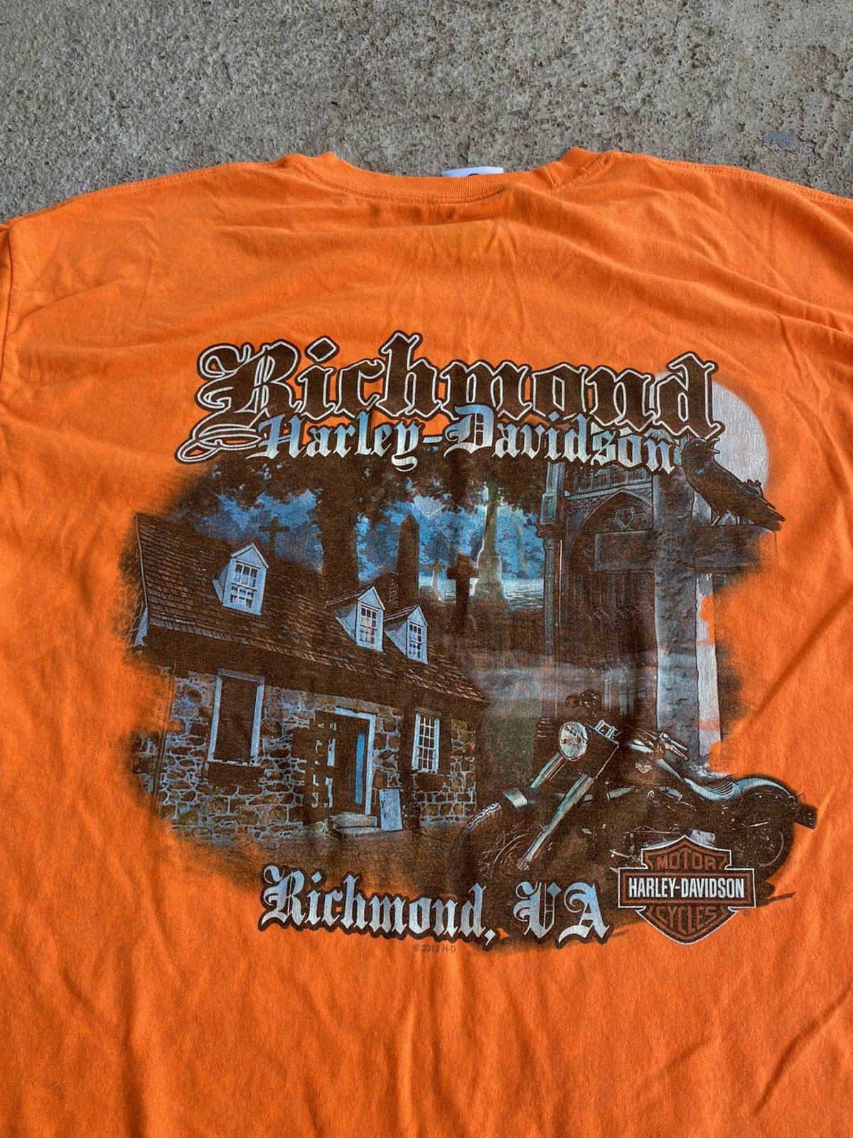 Harley Davidson × Vintage Vintage Harley Davidson Fire Flame Double Sided Shirt Tee Size US XL / EU 56 / 4 - 6 Thumbnail