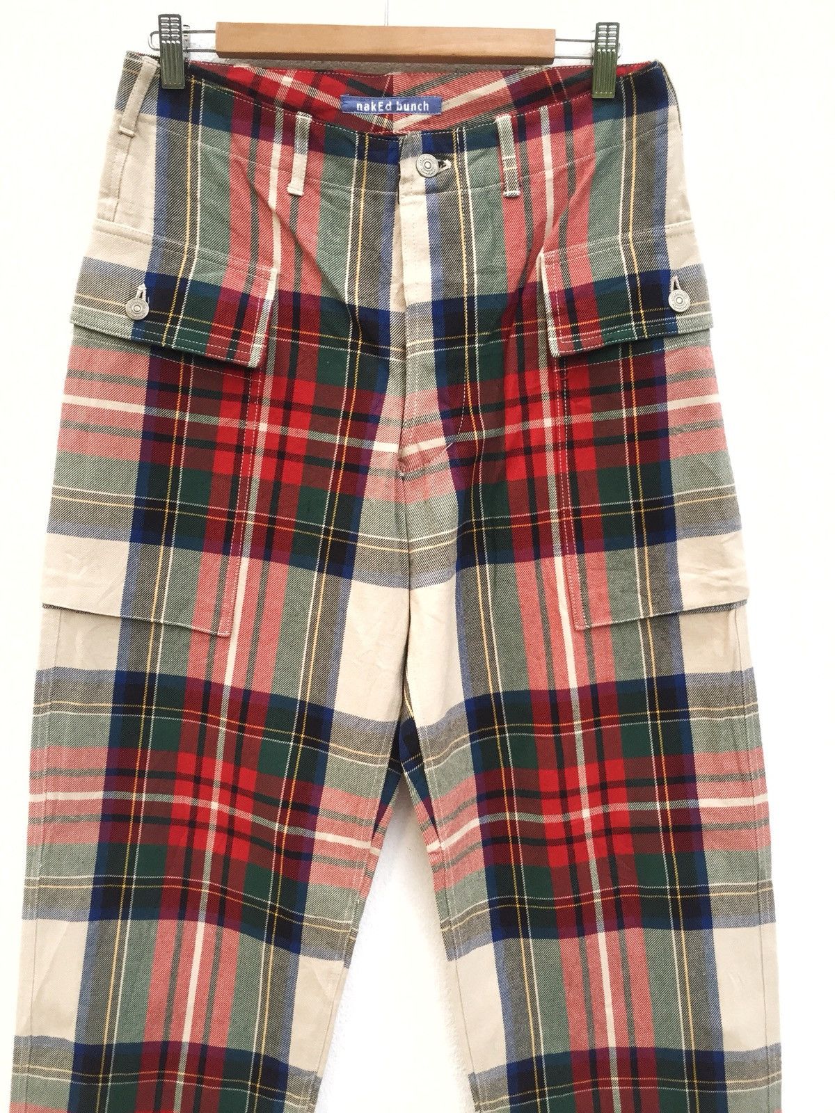 Orslow DOPE🔥🇯🇵 Made NakEd Bunch Check Tartan Cargo Pants Size US 30 / EU 46 - 2 Thumbnail