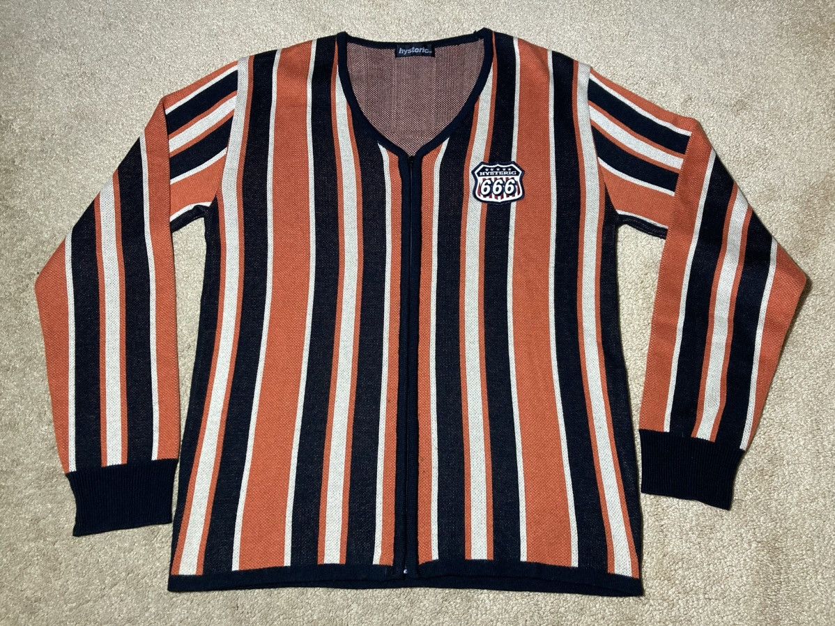 Hysteric Glamour 1999 Hysteric Glamour Vintage Orange Zip Cardigan 90s 666 HG Size US M / EU 48-50 / 2 - 2 Thumbnail