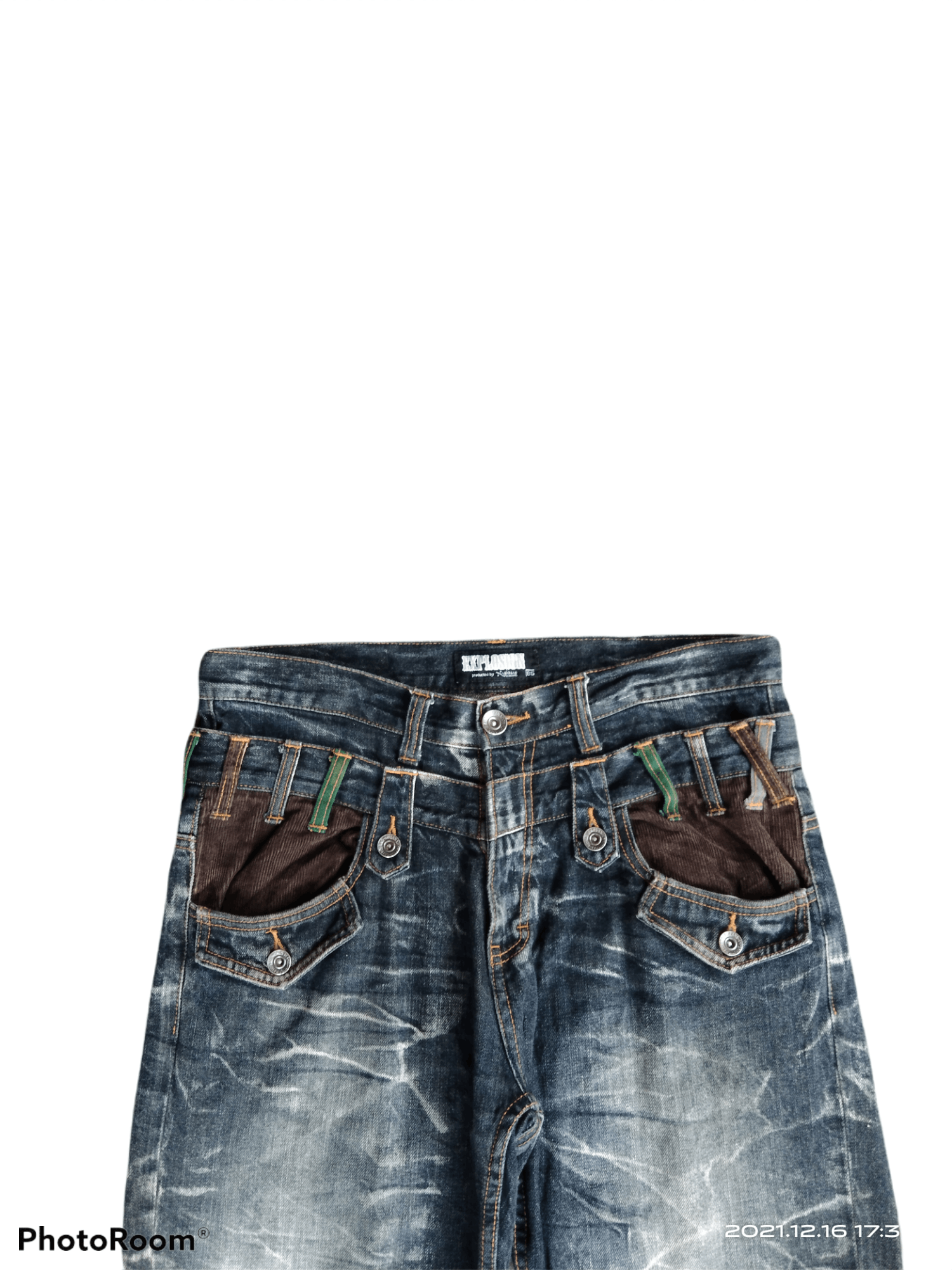 Japanese Brand DISTRESSED JAPANESE SEDITIONARIES DOUBLE WAIST EXPLOSSION Size US 33 - 3 Thumbnail