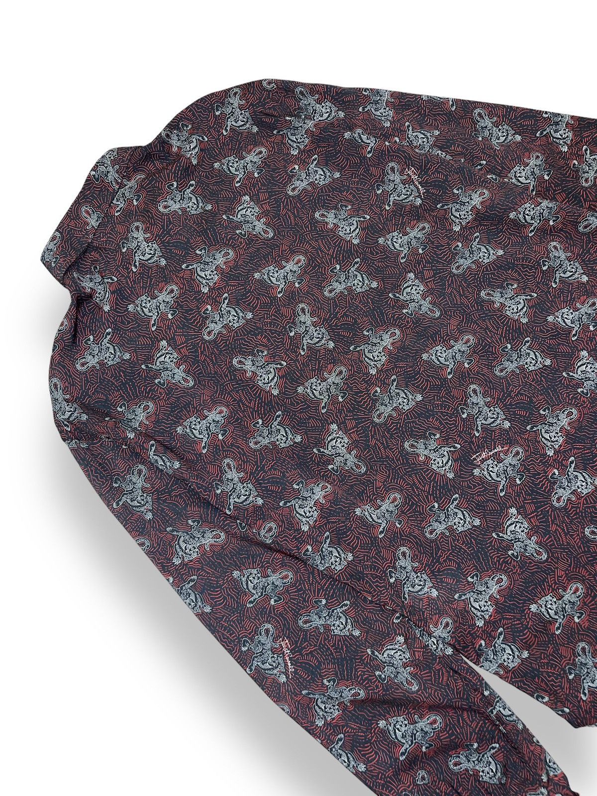 Just Cavalli !DSWT! SS18 Just Cavalli Overprinted Burgundy Viscose Shirt Size US M / EU 48-50 / 2 - 11 Thumbnail