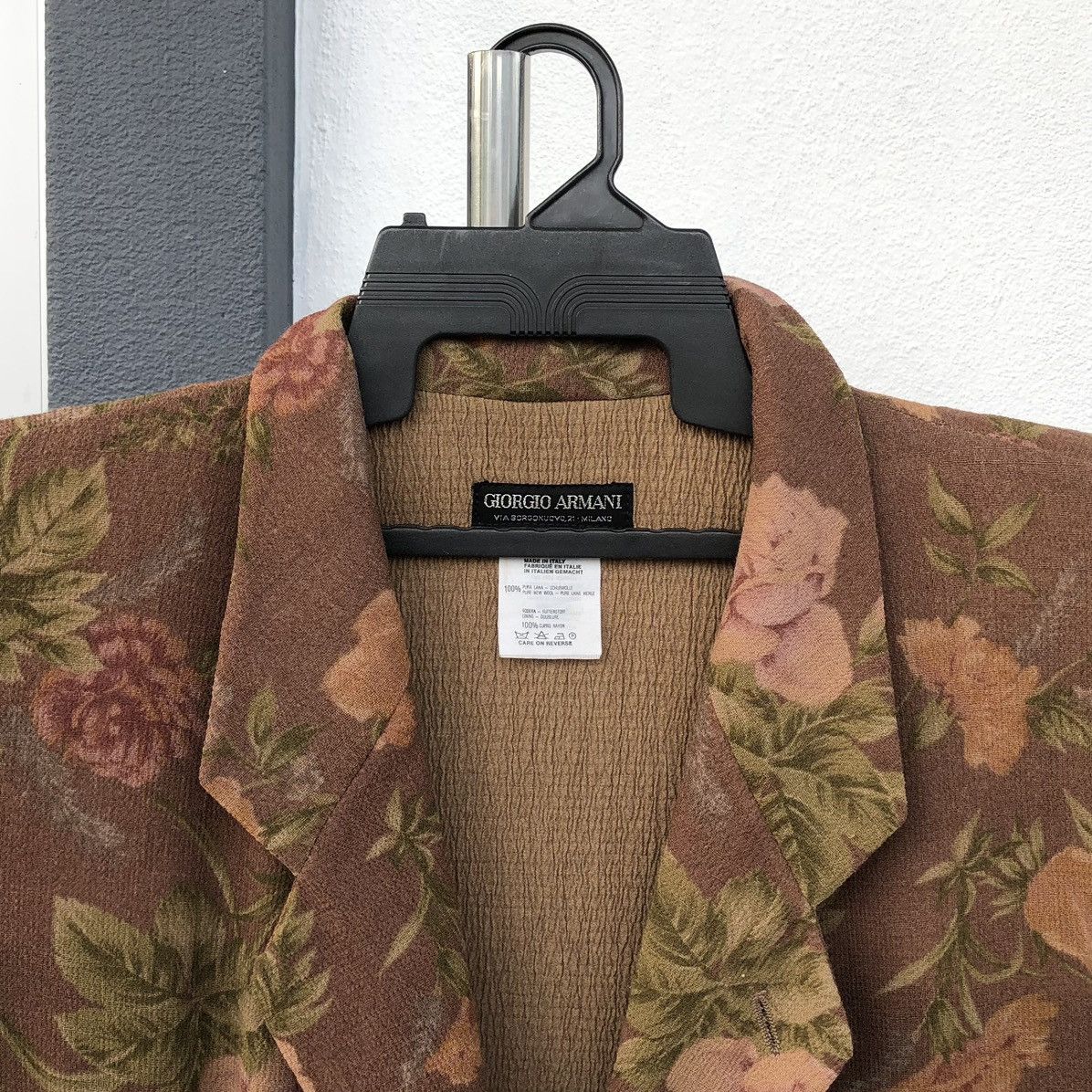 Giorgio Armani Giorgio Armani Flower Cupro Rayon Blazer For Women Size L / US 10 / IT 46 - 11 Thumbnail
