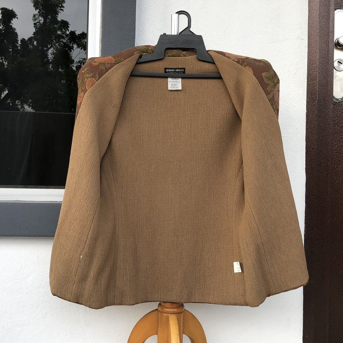 Giorgio Armani Giorgio Armani Flower Cupro Rayon Blazer For Women Size L / US 10 / IT 46 - 5 Thumbnail