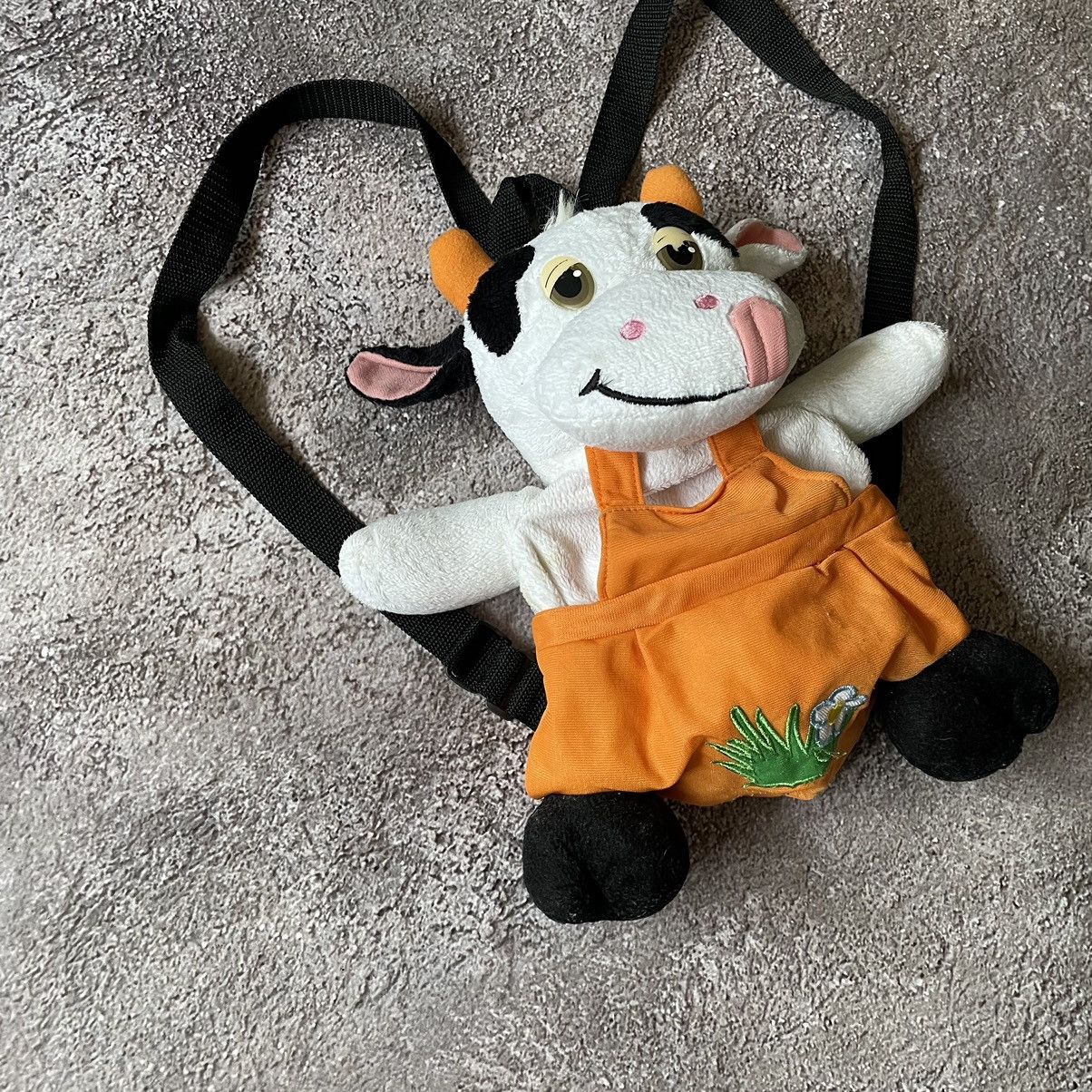 Vintage Vintage Y2K Cow Plush Backpack Toy Bag Accessory Goth OS Size ONE SIZE - 4 Thumbnail