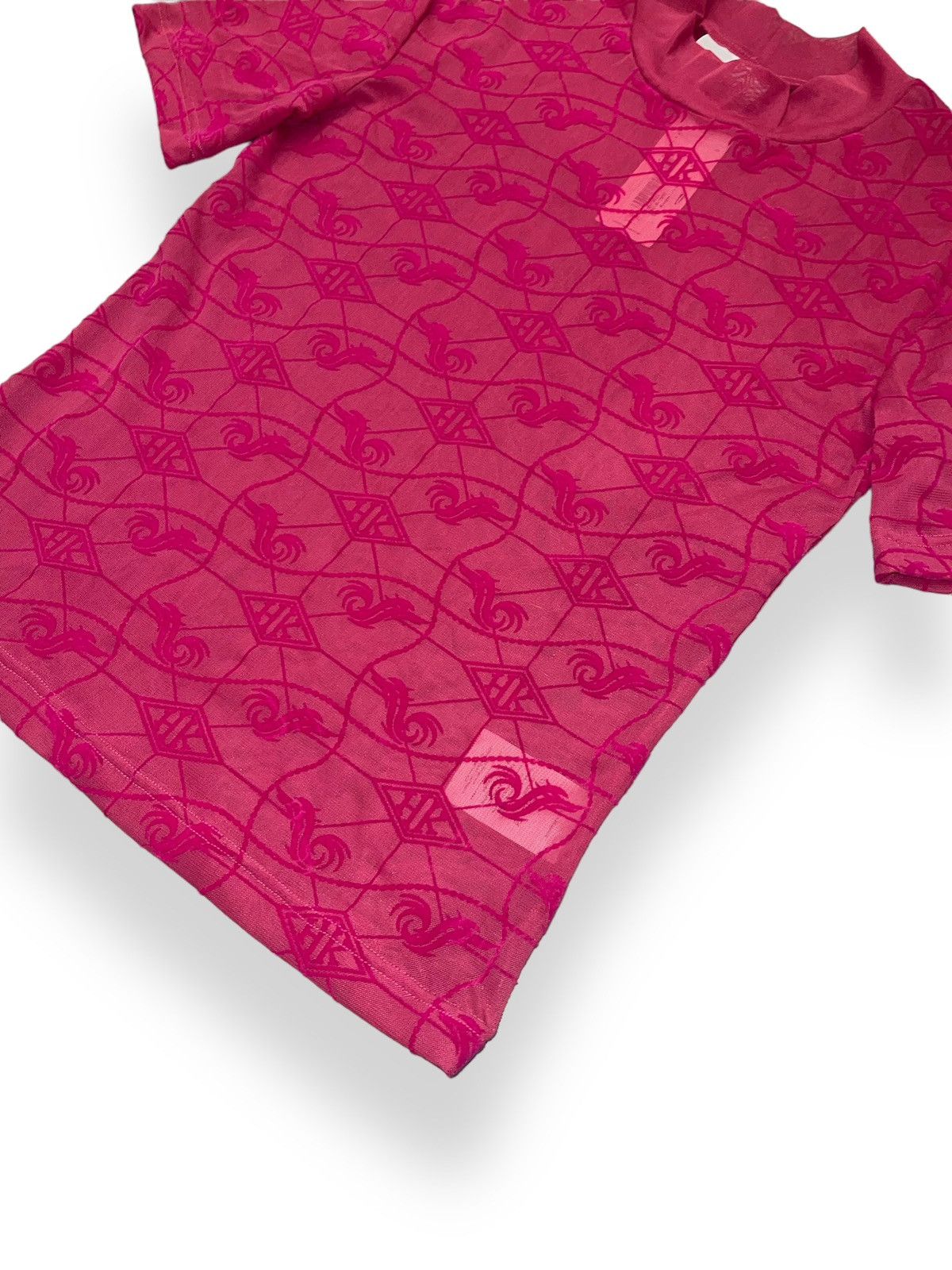 Han Kjobenhavn !DSWT! Han Kjobenhavn Monogram Pink Mesh Turtleneck Size US M / EU 48-50 / 2 - 7 Thumbnail