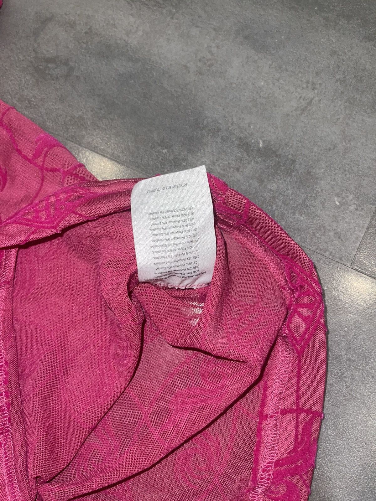 Han Kjobenhavn !DSWT! Han Kjobenhavn Monogram Pink Mesh Turtleneck Size US M / EU 48-50 / 2 - 18 Thumbnail